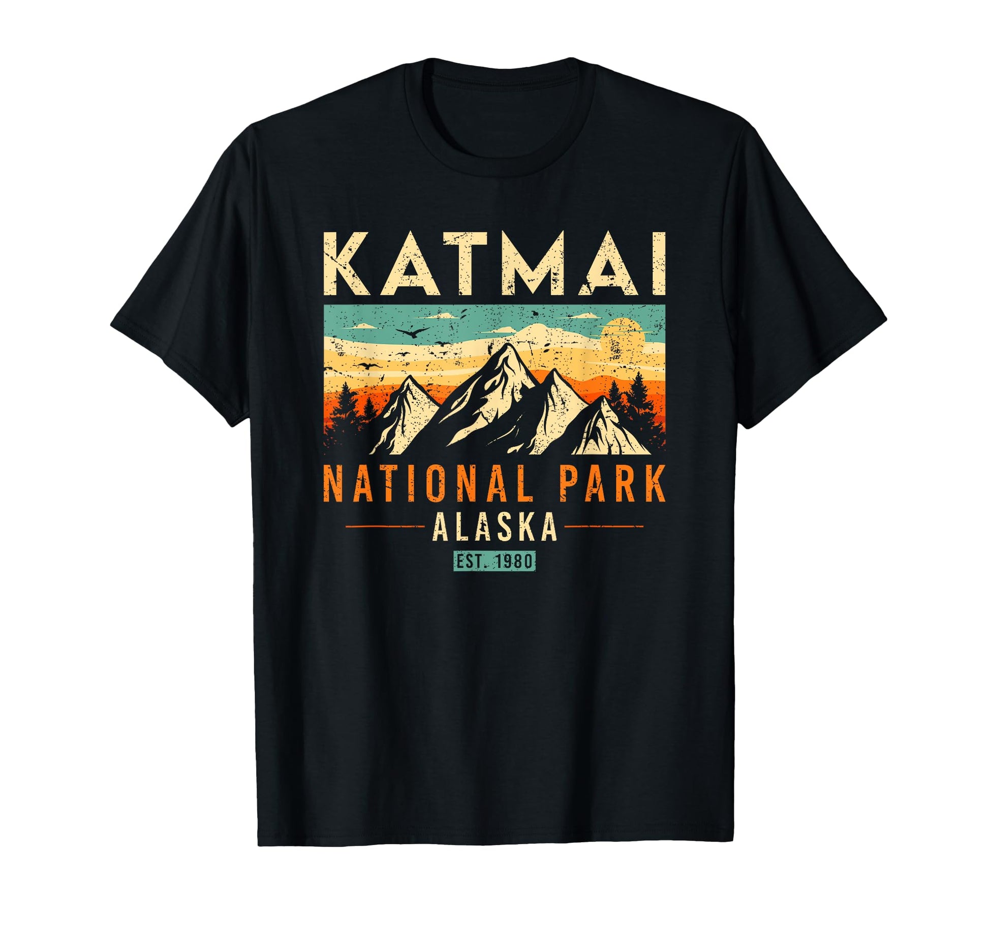 Katmai Est 1980 Alaska National Park T-Shirt - Novelty Apparel Unisex - T-Shirt, Sweatshirt, Hoodie