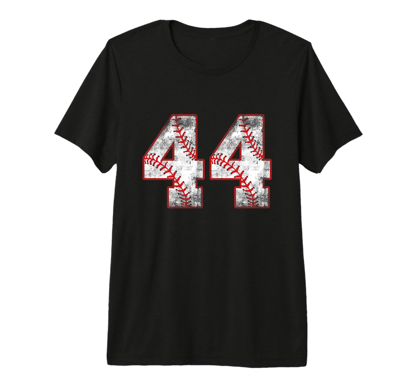 Baseball 44 Jersey Number Tri Blend T-Shirt - Minimalist Print for Adults - T-Shirt, Sweatshirt, Hoodie