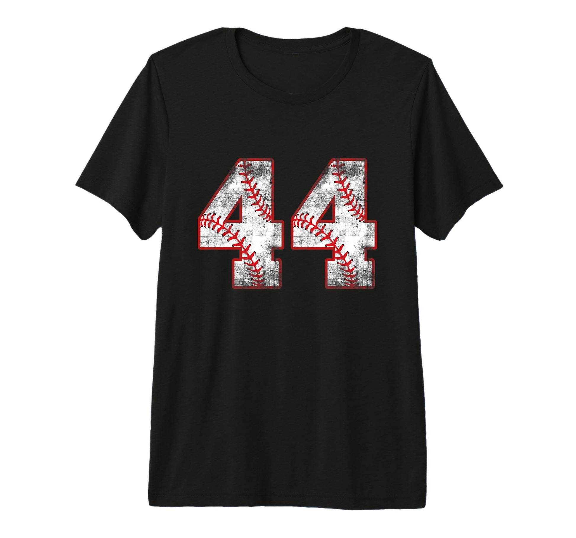 Baseball 44 Jersey Number Tri Blend T-Shirt - Minimalist Print for Adults - T-Shirt, Sweatshirt, Hoodie