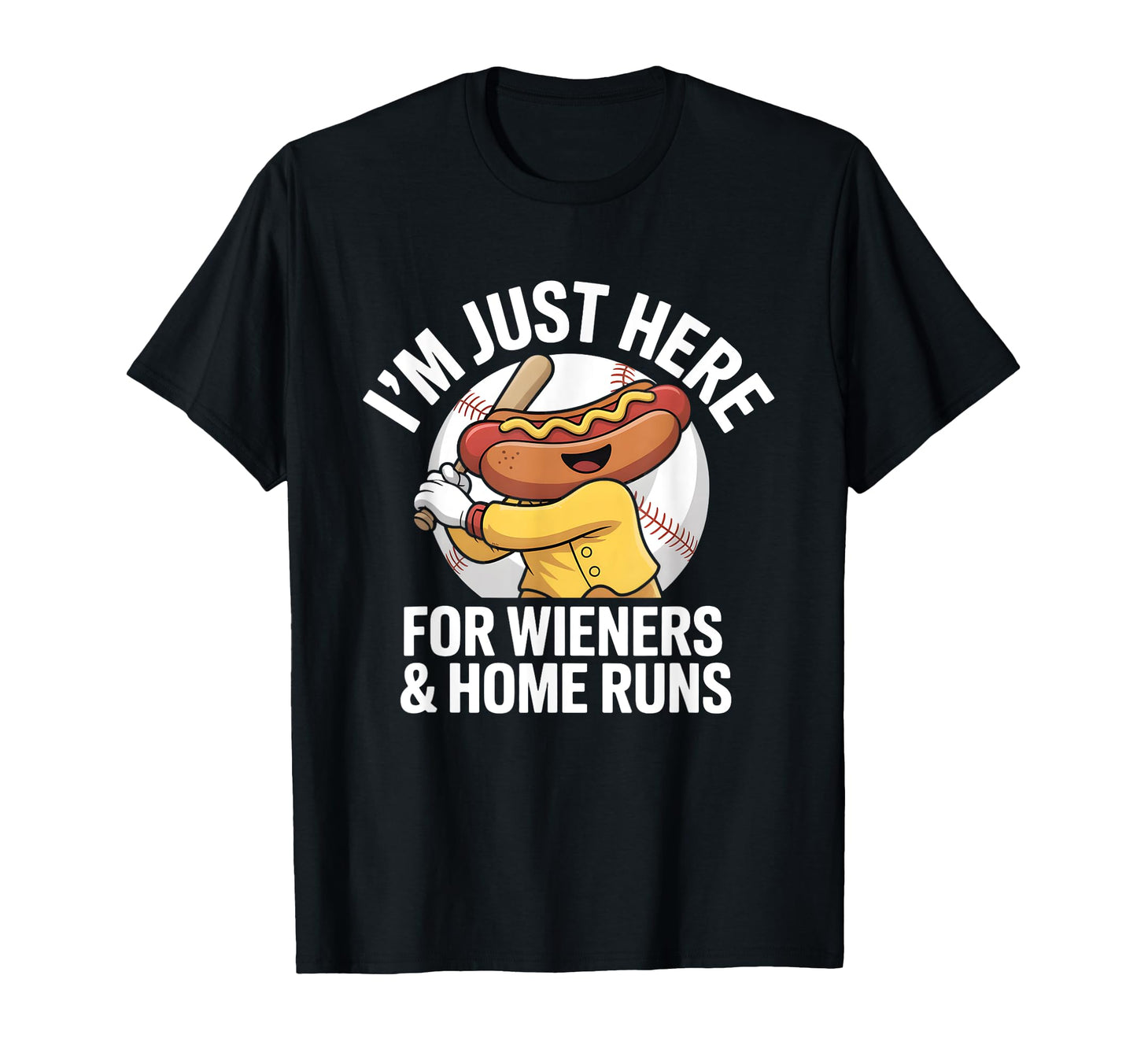 Funny Baseball Hotdogs And Homeruns T-Shirt - Minimalist Print for Adults - T-Shirt, Sweatshirt, Hoodie