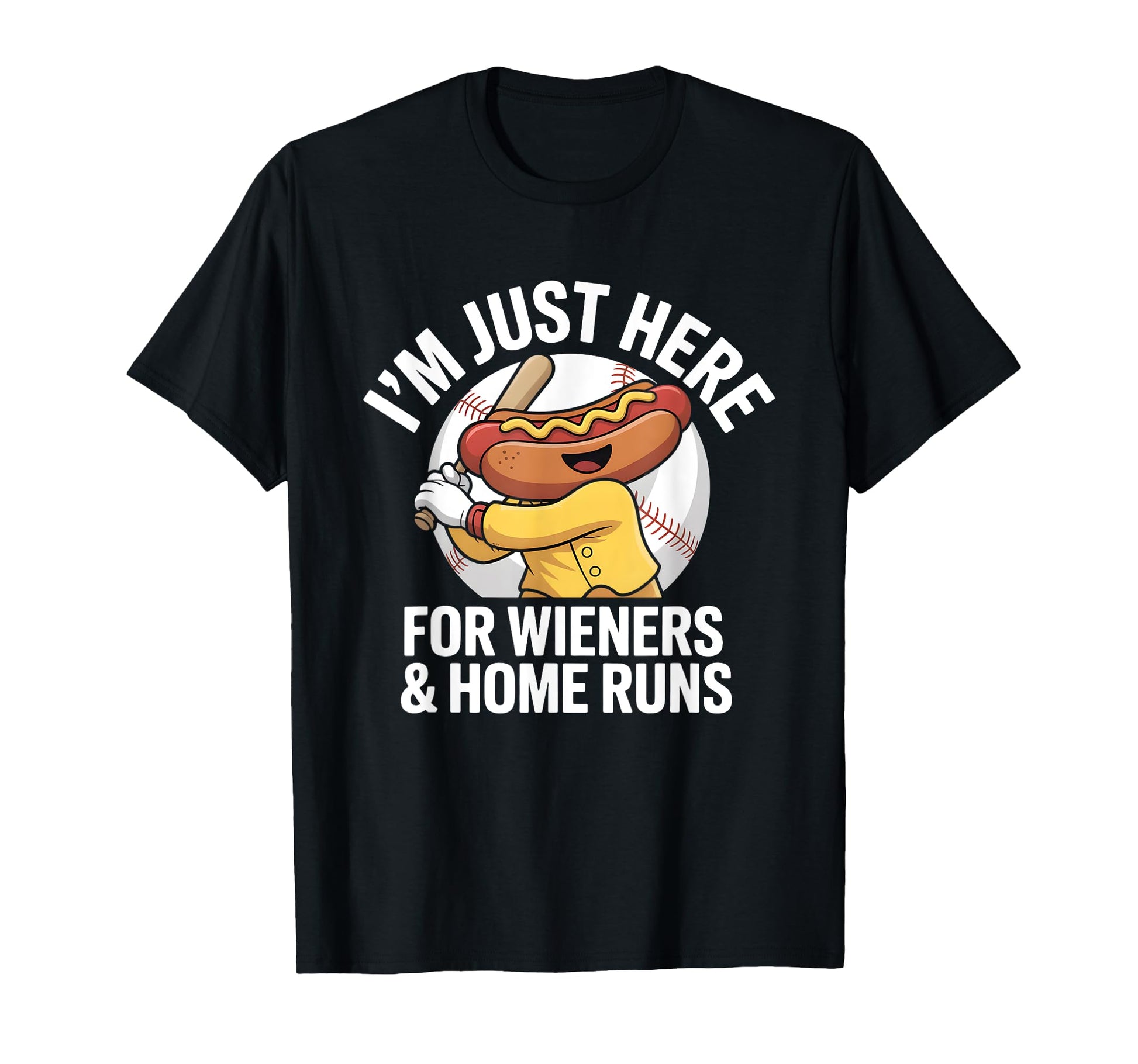 Funny Baseball Hotdogs And Homeruns T-Shirt - Minimalist Print for Adults - T-Shirt, Sweatshirt, Hoodie