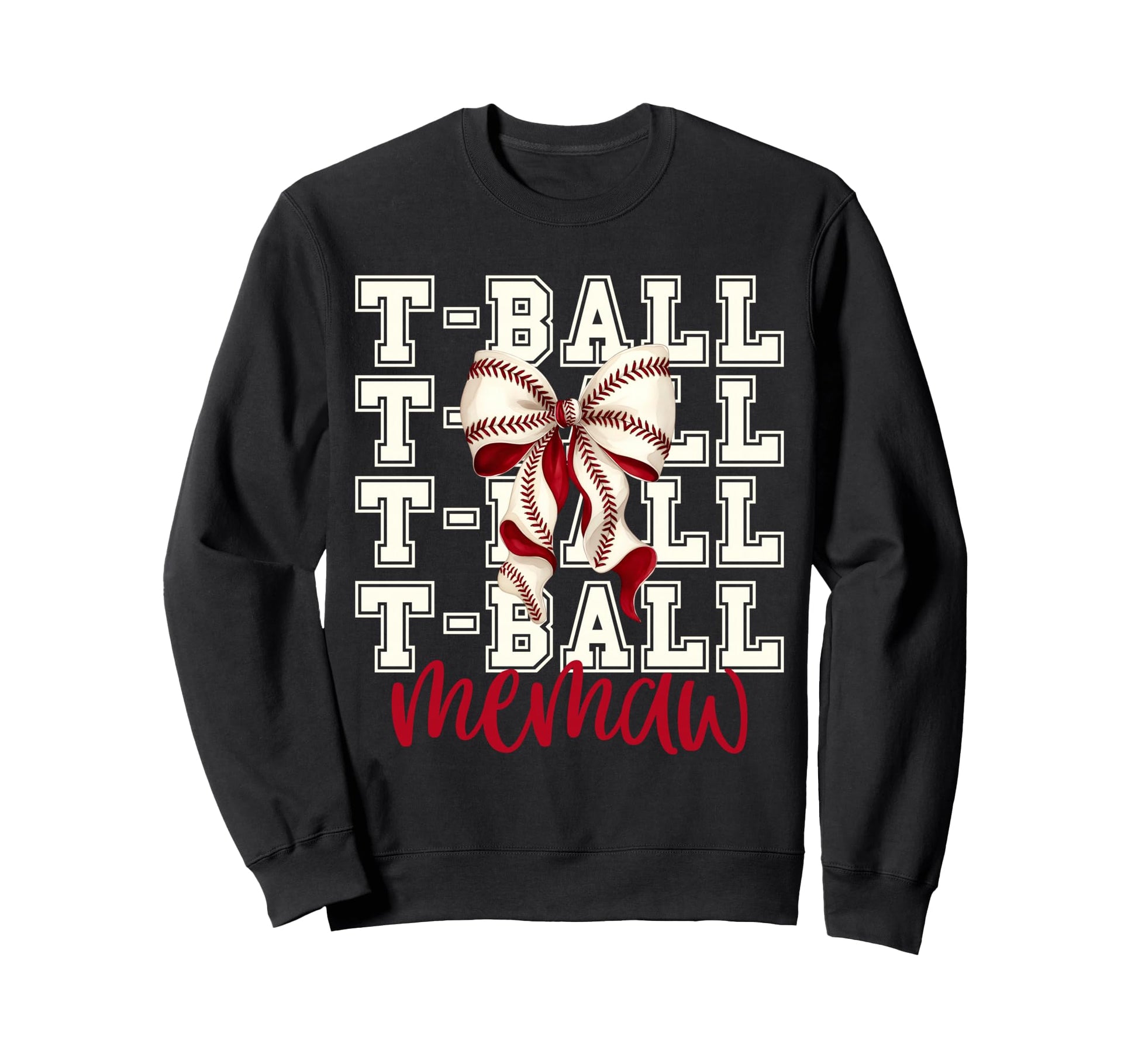 Tball Memaw Teeball T Ball Sweatshirt - Minimalist Print for Adults - T-Shirt, Sweatshirt, Hoodie