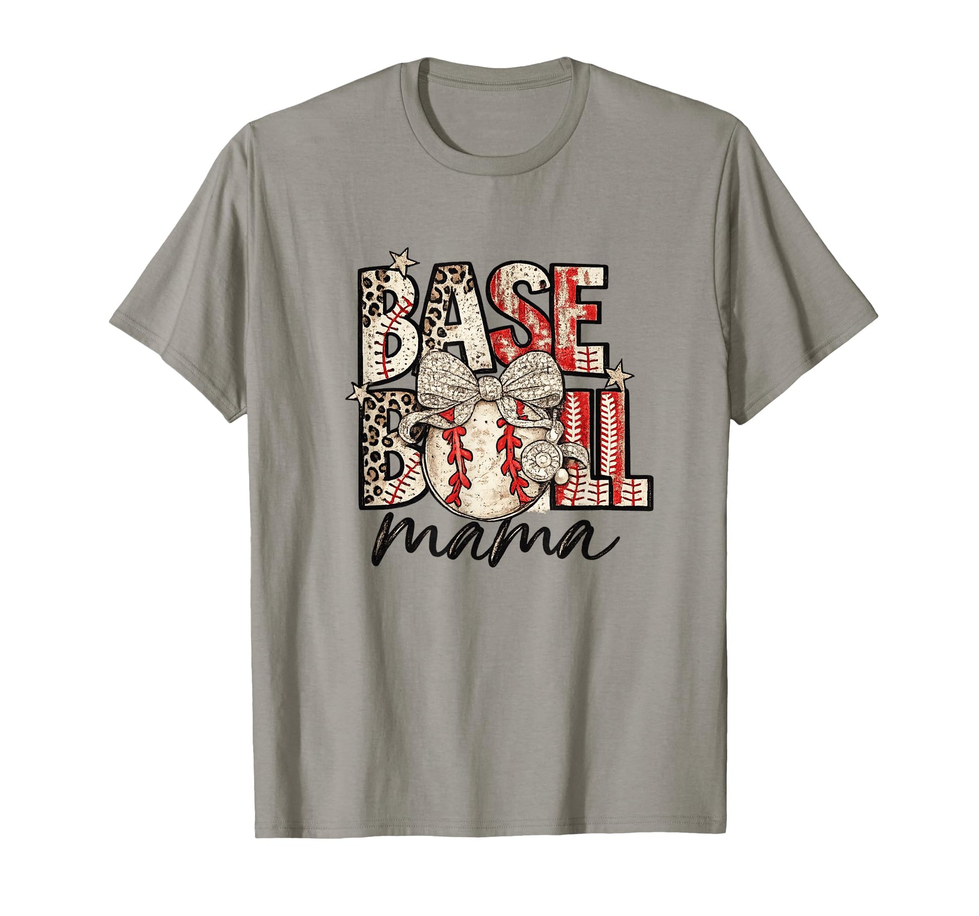 Base Ball Mama Leopard Baseball Mom T-Shirt - Unique Graphic for Adults - T-Shirt, Sweatshirt, Hoodie