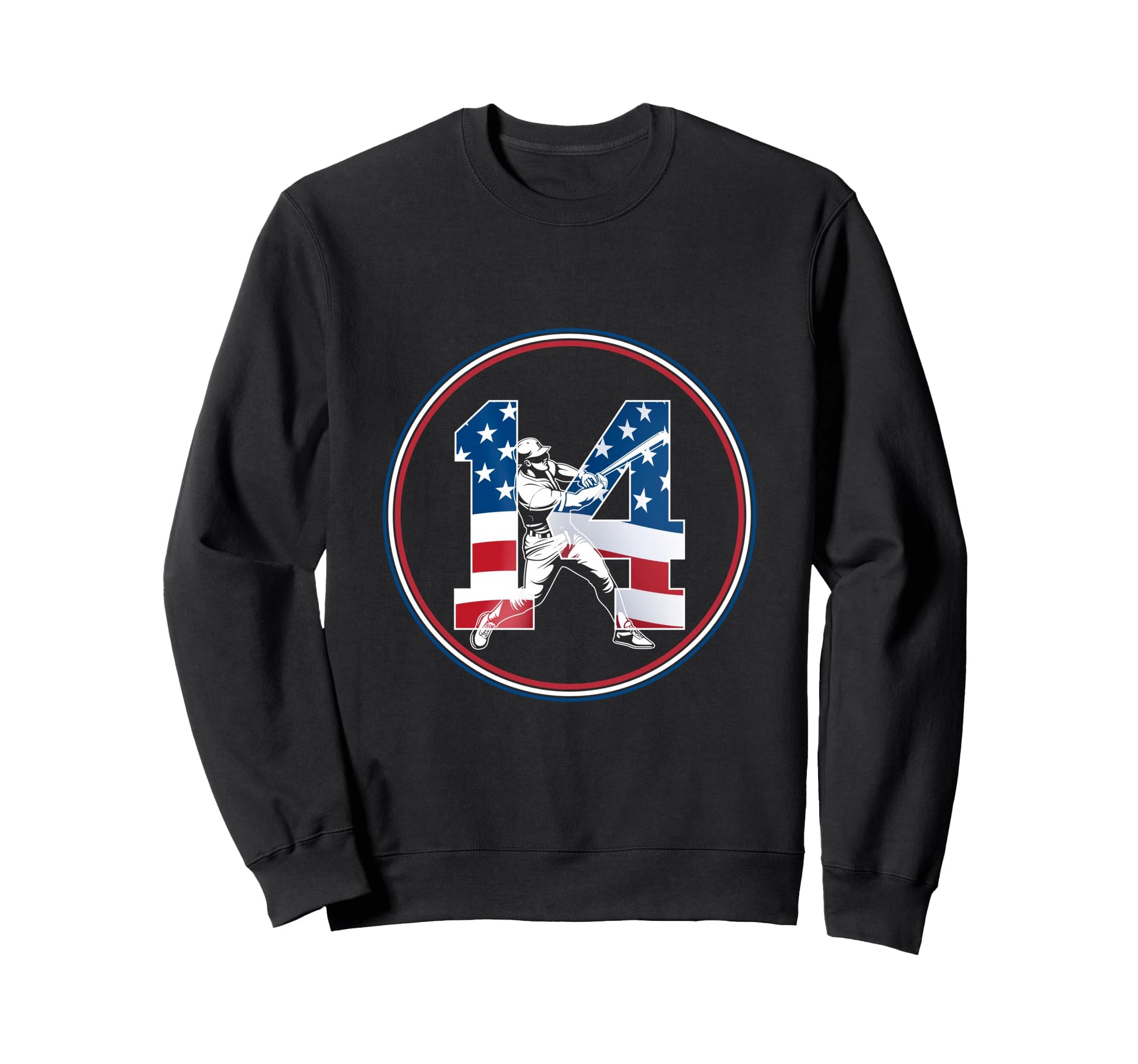 Number 14 Years Baseball 14Th Sweatshirt - Graphic Print for Adults - T-Shirt, Sweatshirt, Hoodie