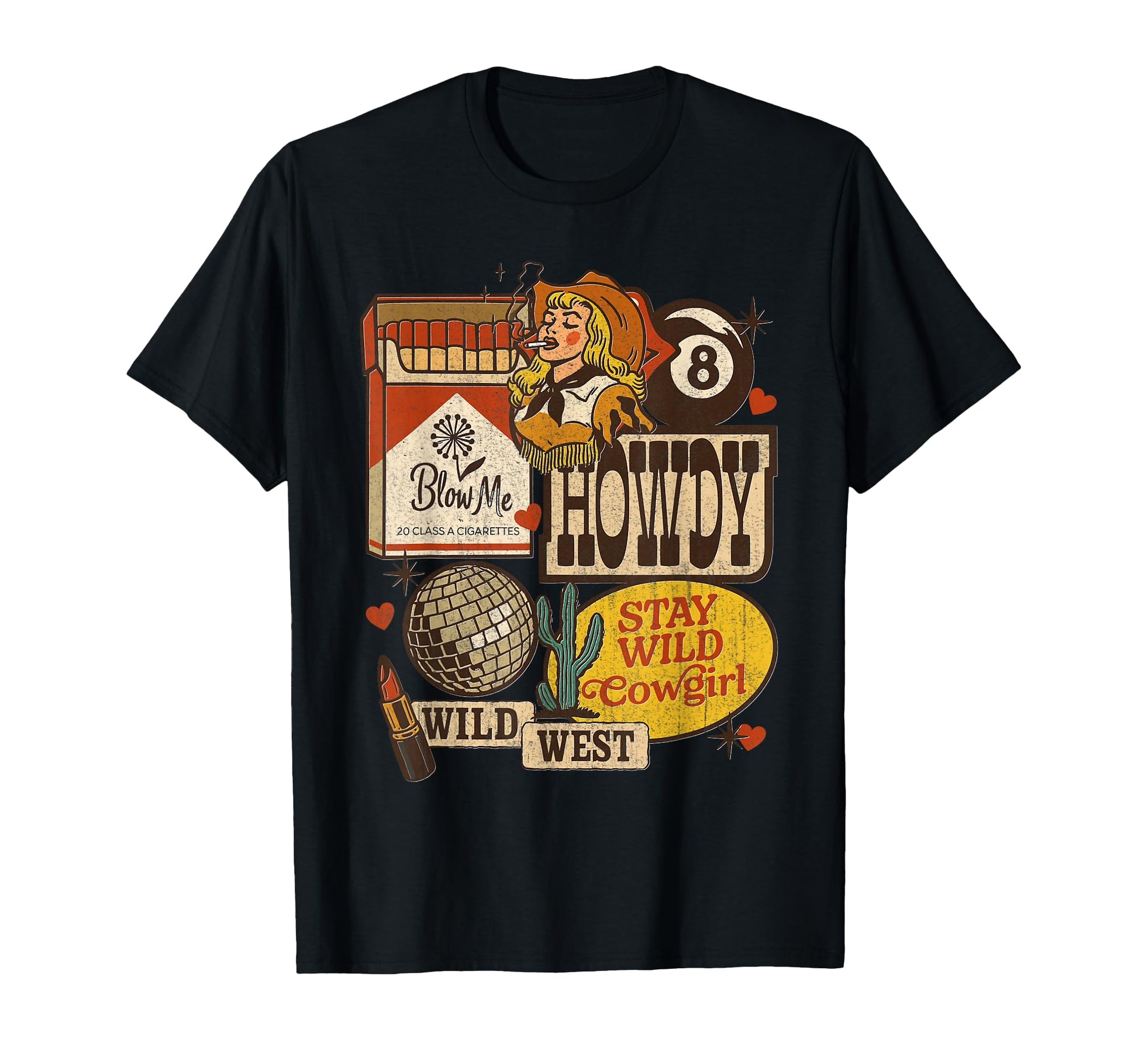 Howdy Cowgirl Wild West Western T-Shirt - Novelty Apparel for Adults - T-Shirt, Sweatshirt, Hoodie