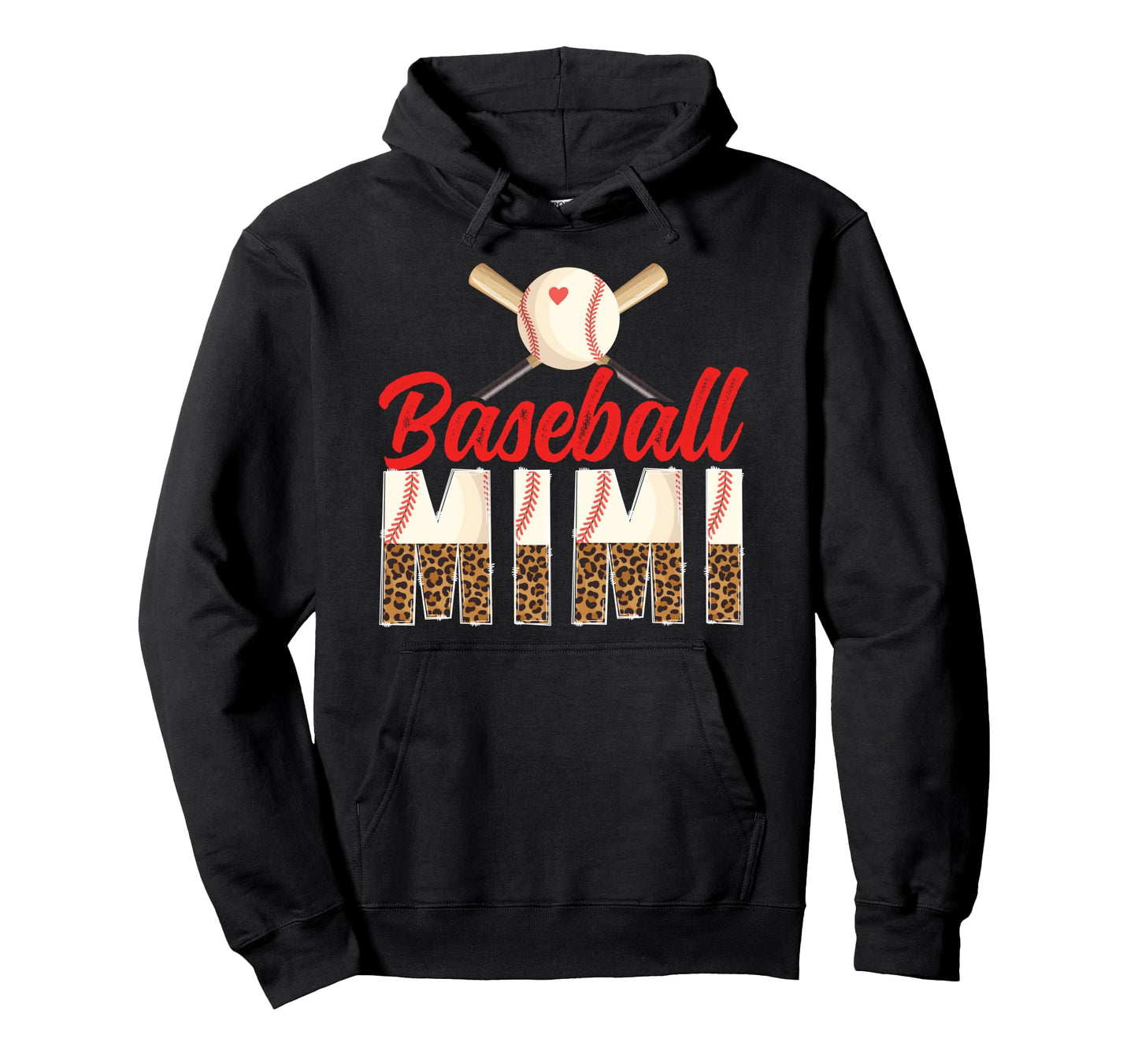 Baseball Mimi Leopard Mimi Baseball Hoodie - Trendy Graphic Men Women - T-Shirt, Sweatshirt, Hoodie