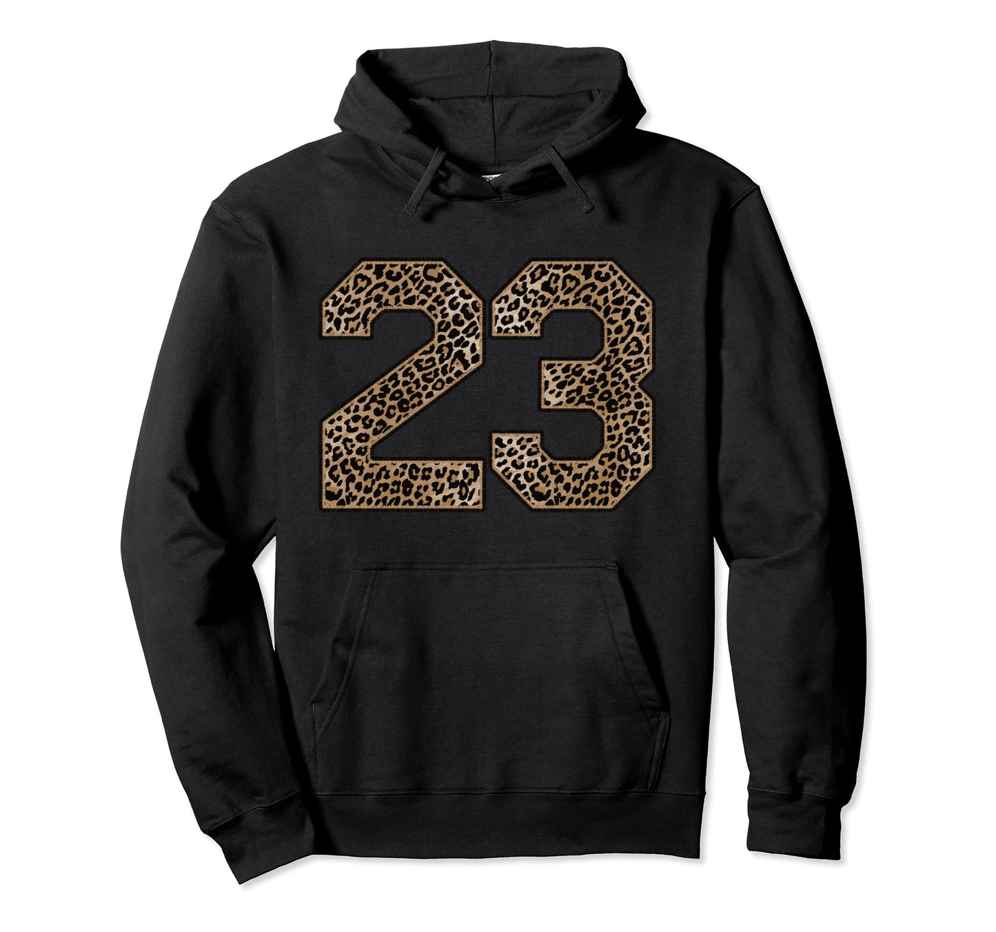 Leopard Number 23 Athlete Sports Hoodie - Minimalist Print for Adults - T-Shirt, Sweatshirt, Hoodie
