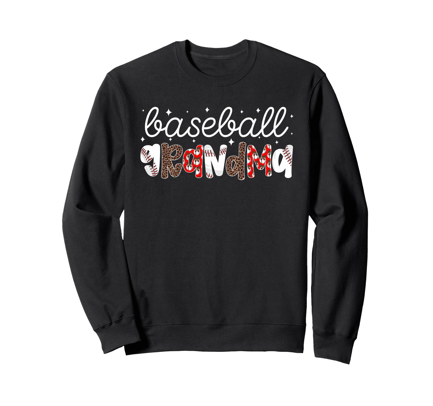 Baseball Grandma Leopard Grandma Sweatshirt - Graphic Print Unisex - T-Shirt, Sweatshirt, Hoodie