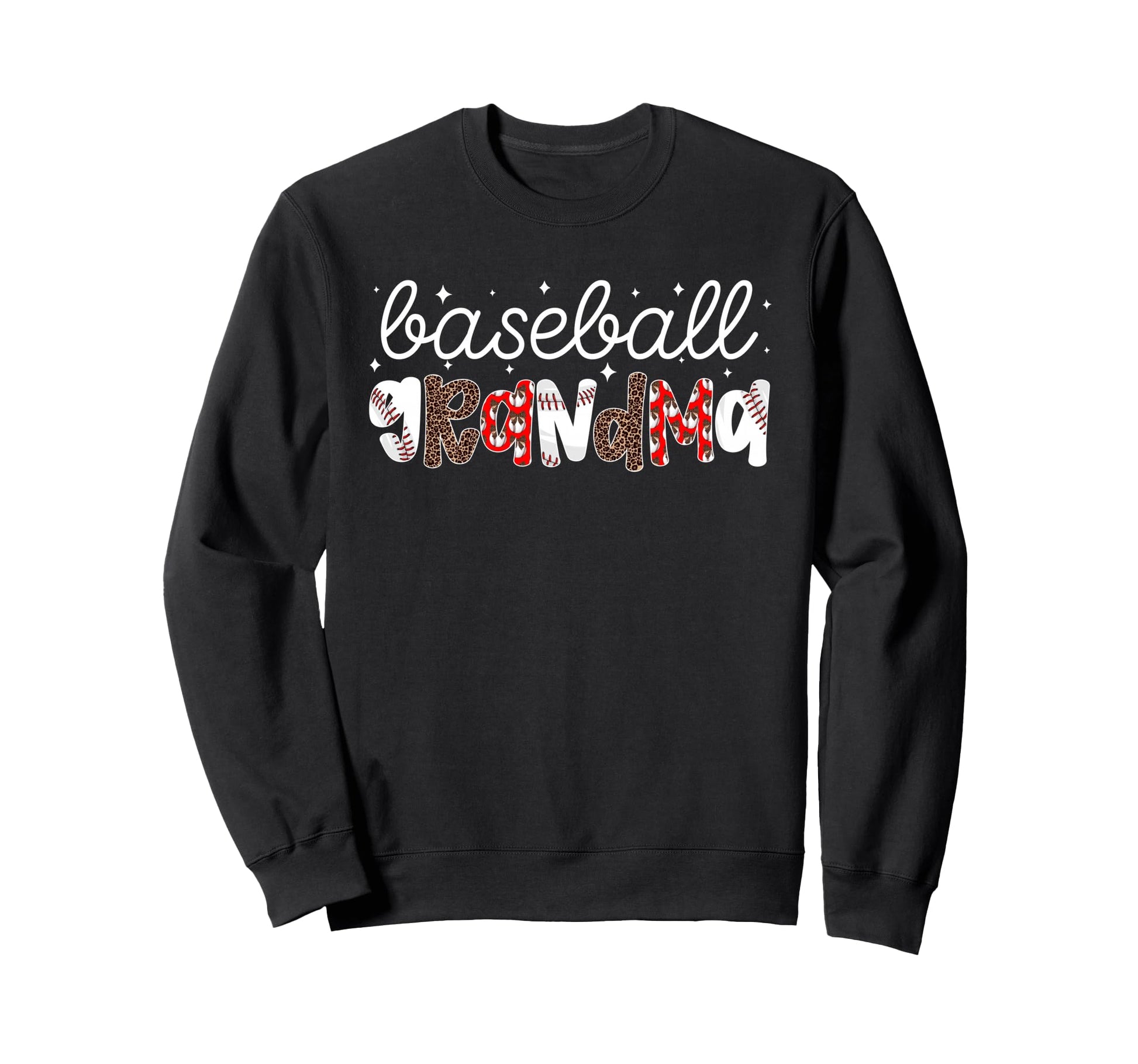 Baseball Grandma Leopard Grandma Sweatshirt - Graphic Print Unisex - T-Shirt, Sweatshirt, Hoodie