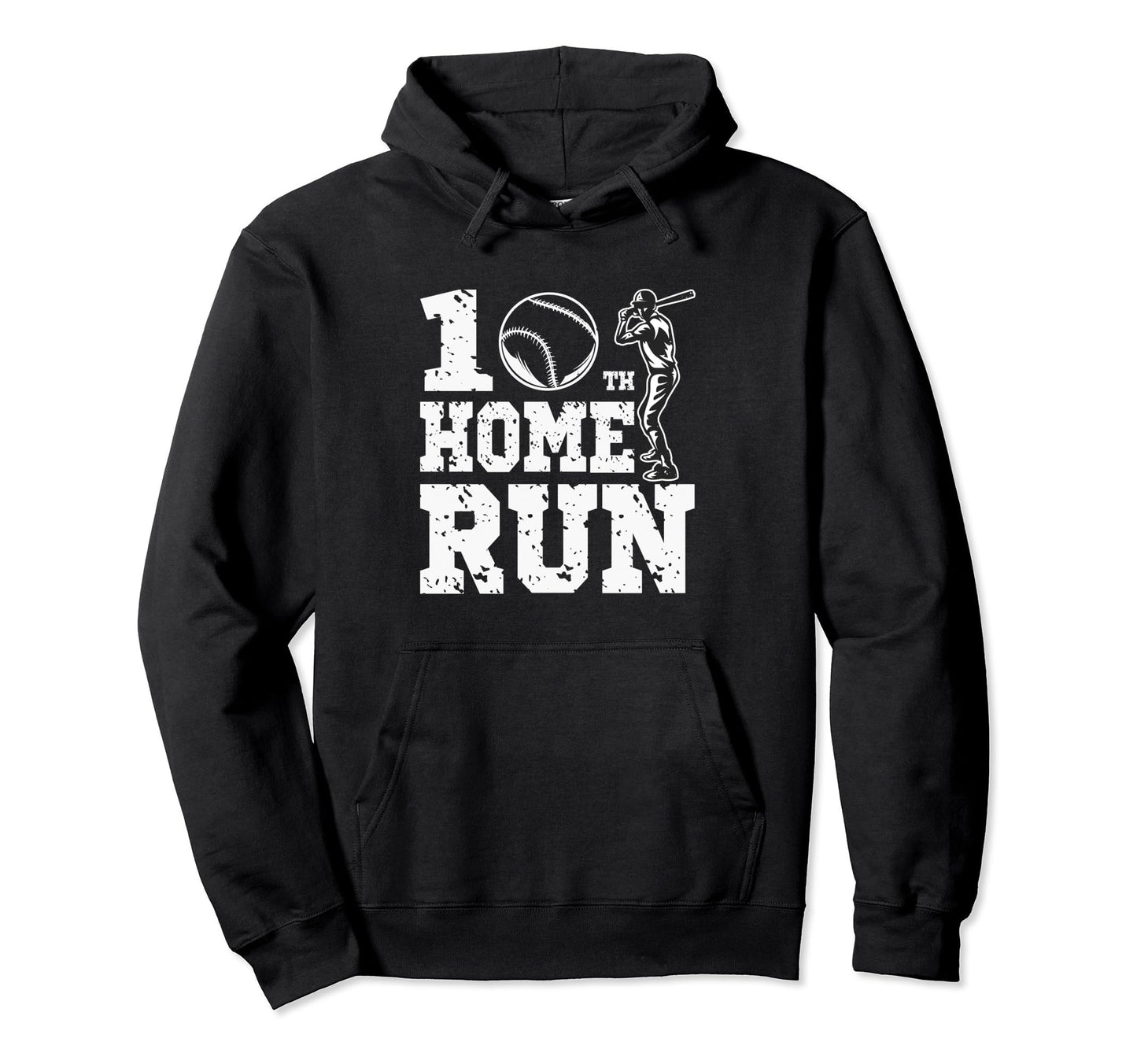 Funny Baseball 10Th Home Run 10 Year Old Hoodie - Unique Graphic Unisex - T-Shirt, Sweatshirt, Hoodie