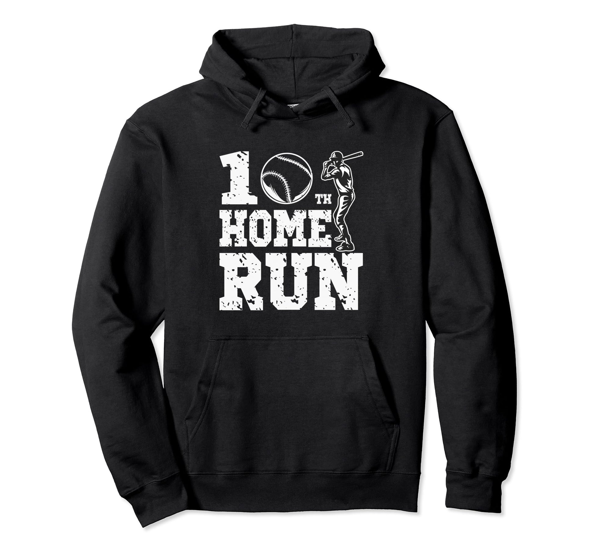 Funny Baseball 10Th Home Run 10 Year Old Hoodie - Unique Graphic Unisex - T-Shirt, Sweatshirt, Hoodie