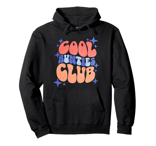 Aunties Club Bubble Letters Aesthetic Hoodie - Custom Art Print Men Women - T-Shirt, Sweatshirt, Hoodie