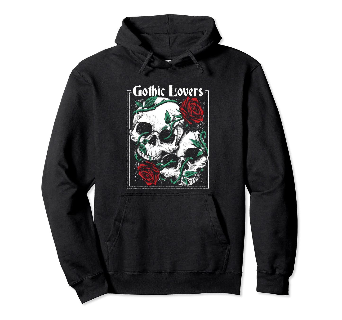 Skull Red Roses Mycologist Aesthetic Hoodie - Unique Graphic for Adults - T-Shirt, Sweatshirt, Hoodie