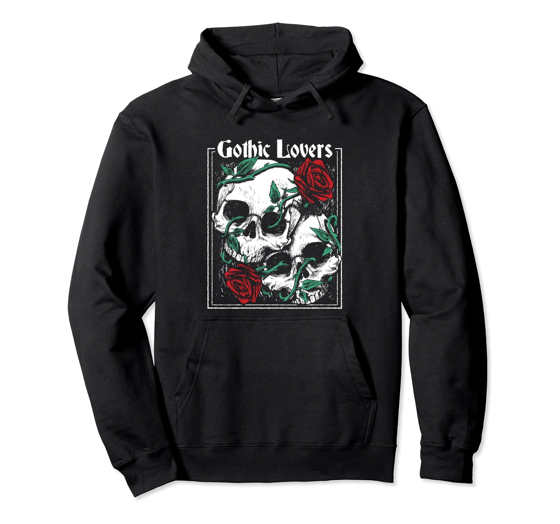 Skull Red Roses Mycologist Aesthetic Hoodie - Unique Graphic for Adults - T-Shirt, Sweatshirt, Hoodie