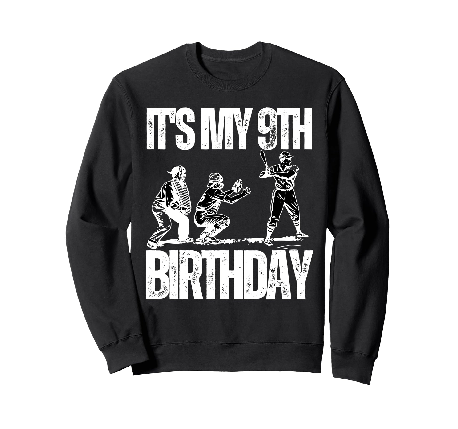 Its My 9Th Birthday Baseball Player Sweatshirt - Novelty Apparel Men Women - T-Shirt, Sweatshirt, Hoodie