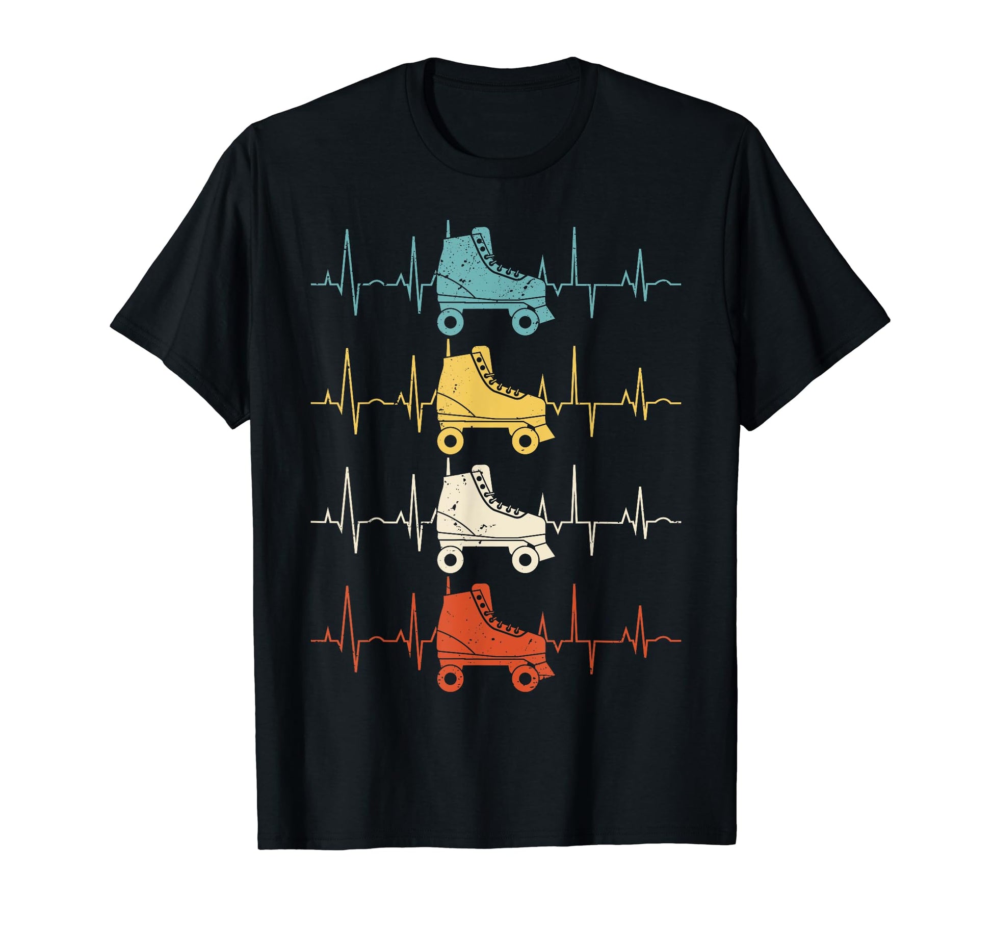 Roller Skate Heartbeat Skater T-Shirt - Aesthetic Graphic for Adults - T-Shirt, Sweatshirt, Hoodie