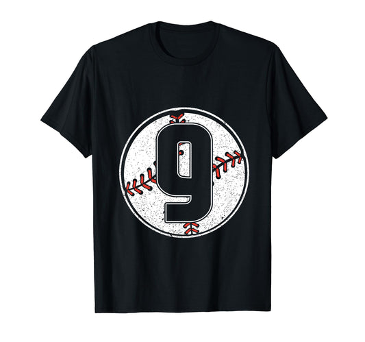 Baseball Birthday 9Th Birthday Party T-Shirt - Novelty Apparel Unisex - T-Shirt, Sweatshirt, Hoodie