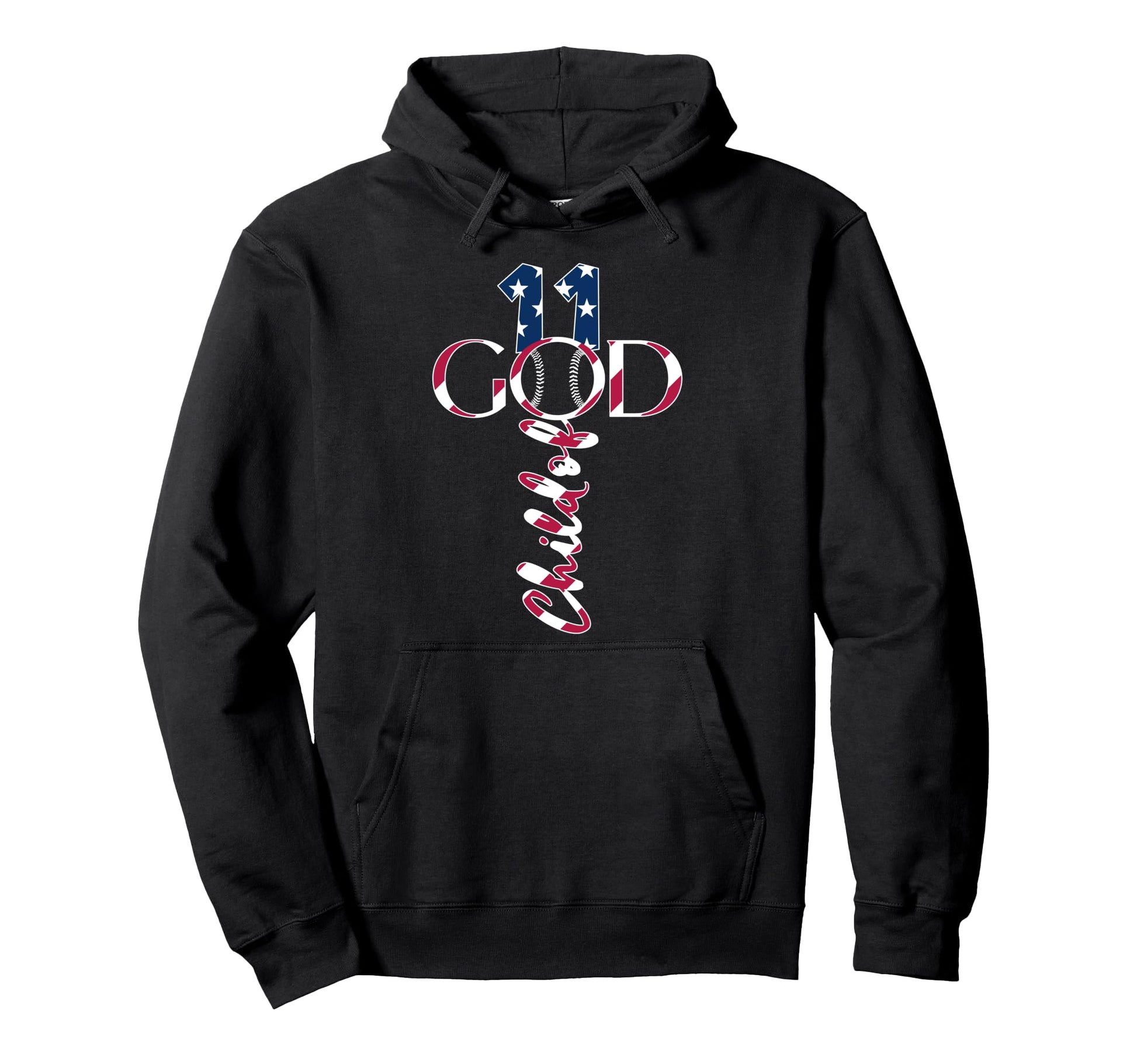 Baseball Jesus 11 Years Child God Baseball Hoodie - Graphic Print Unisex - T-Shirt, Sweatshirt, Hoodie