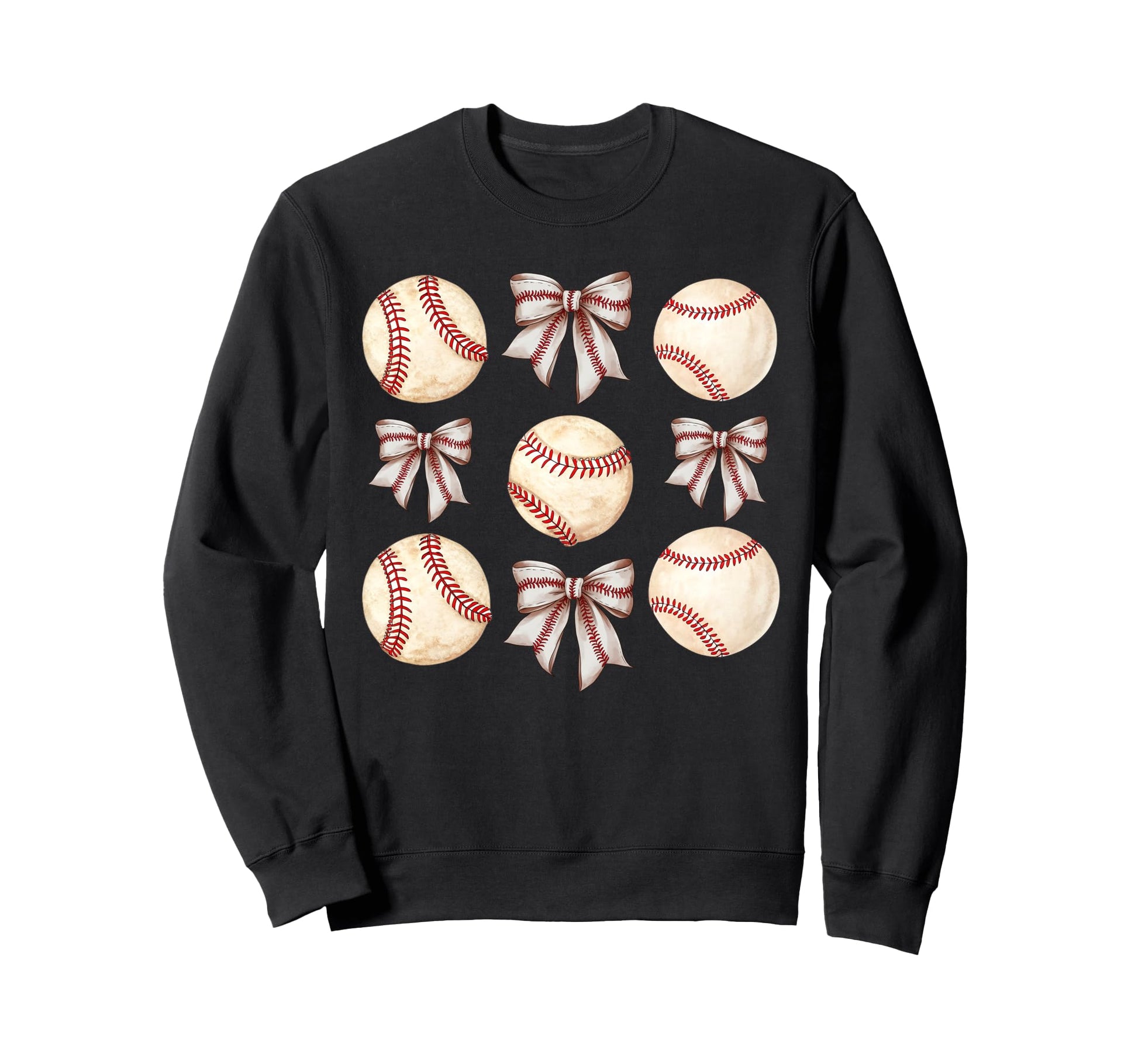 Baseball Coquette Bow Baseball Mom Sweatshirt - Graphic Print Men Women - T-Shirt, Sweatshirt, Hoodie