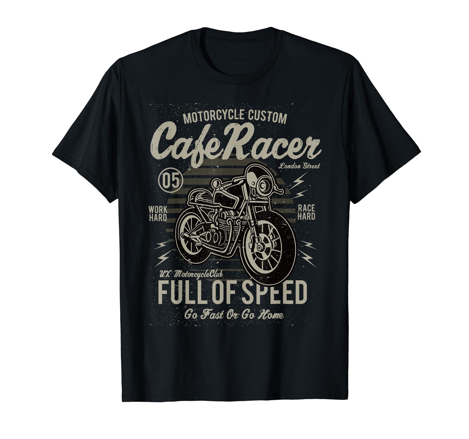 Motorcycle Cycle Cafe Racing Runner T-Shirt - Aesthetic Graphic Men Women - T-Shirt, Sweatshirt, Hoodie