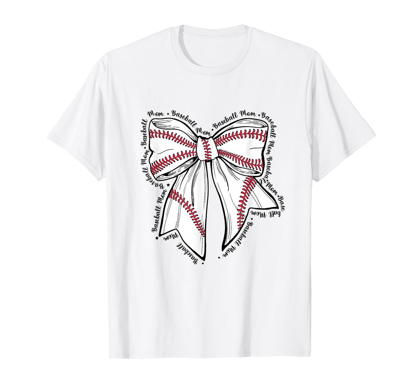 Coquette Bow Baseball Mom Baseball Mama T-Shirt - Streetwear Style Unisex - T-Shirt, Sweatshirt, Hoodie