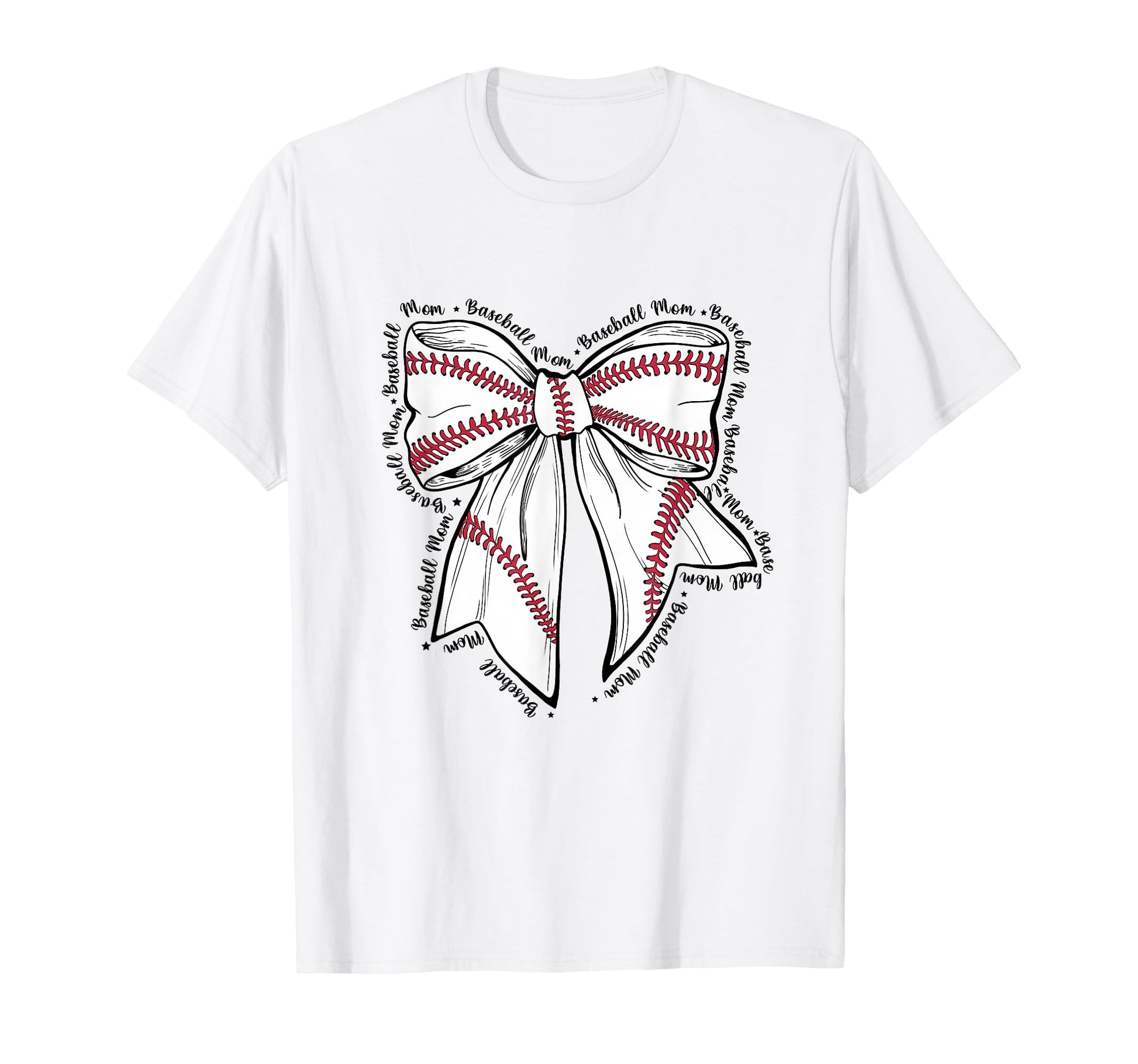 Coquette Bow Baseball Mom Baseball Mama T-Shirt - Streetwear Style Unisex - T-Shirt, Sweatshirt, Hoodie