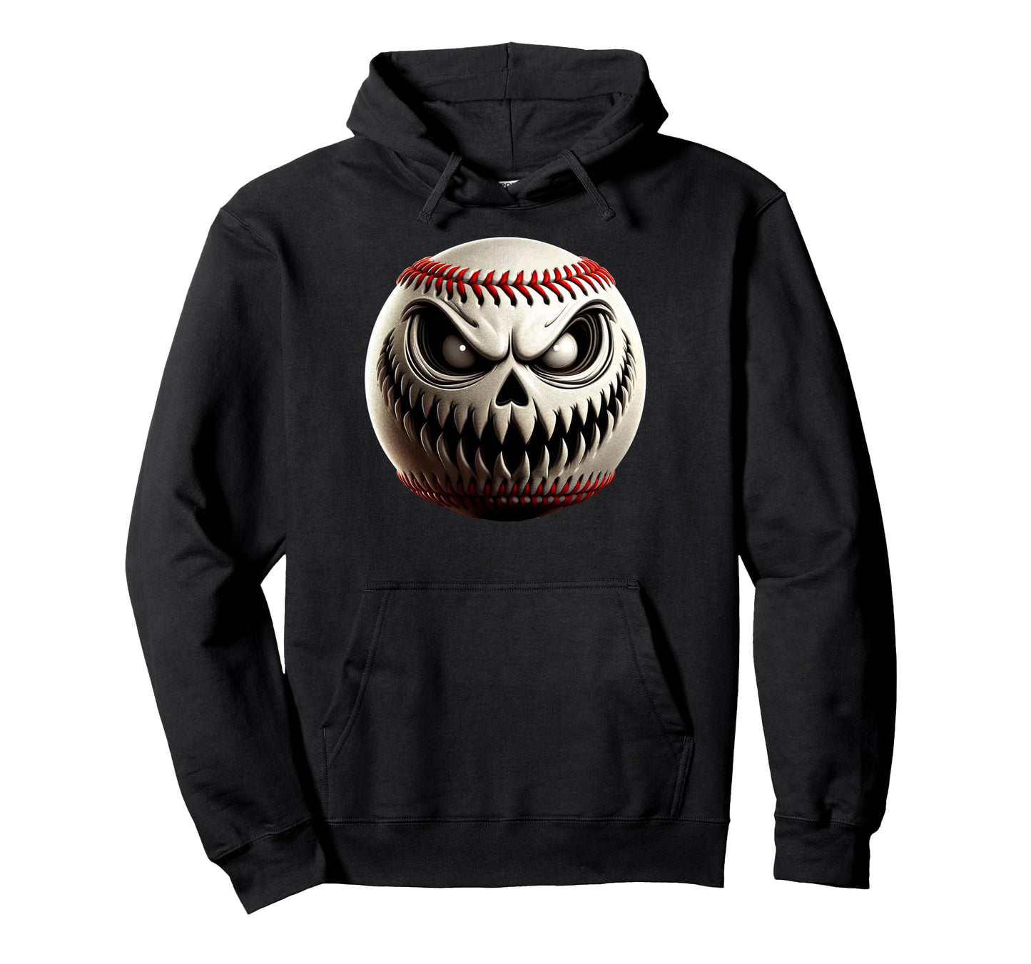 Spooky Baseball Ball Jack O Lantern Hoodie - Graphic Print for Adults - T-Shirt, Sweatshirt, Hoodie