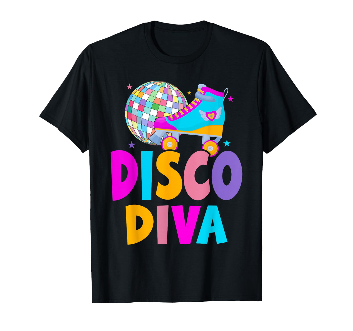 Roller Skating Disco Diva Skate 70S T-Shirt - Casual Everyday Wear Unisex - T-Shirt, Sweatshirt, Hoodie