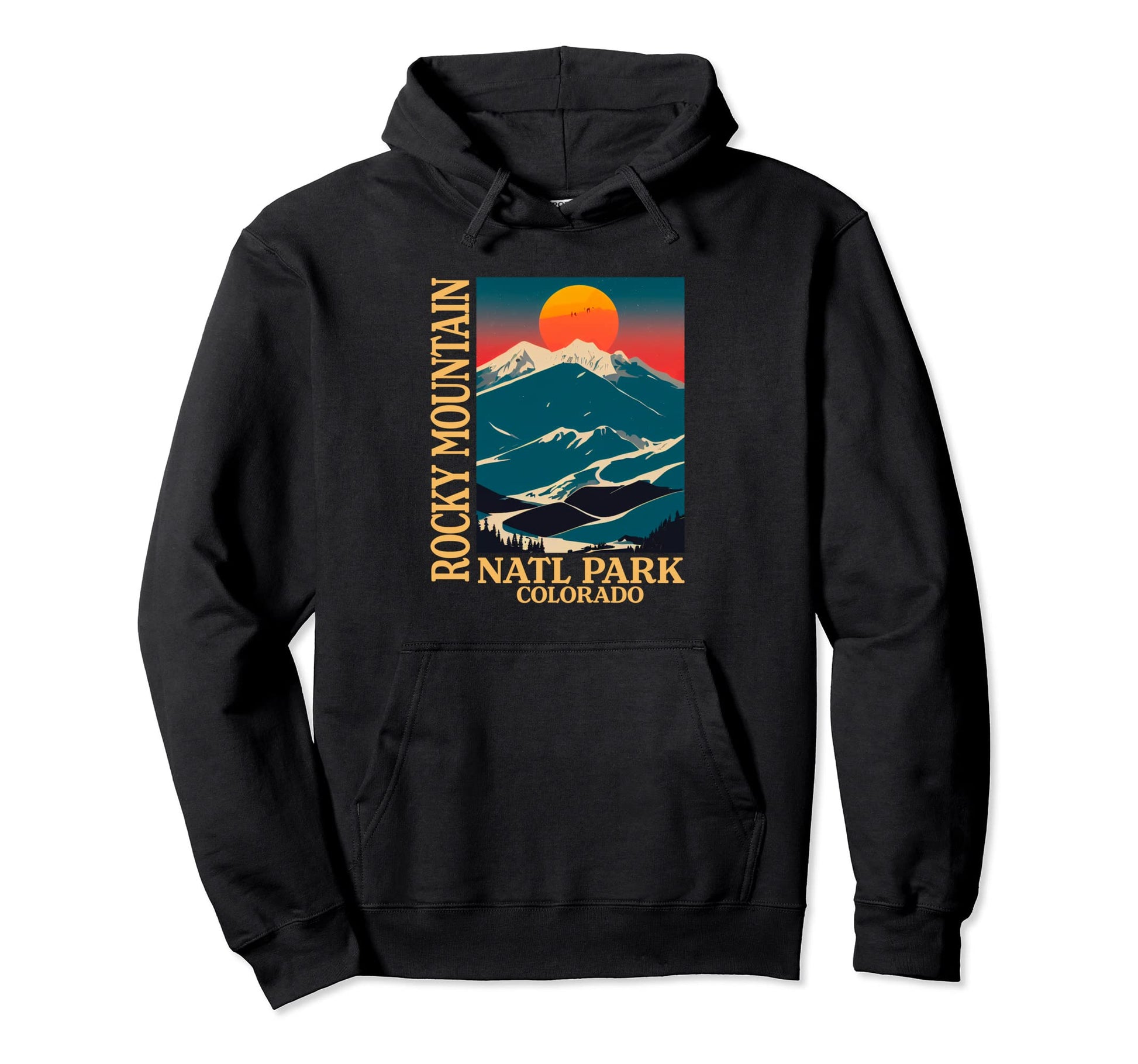 Colorado Rocky Mountain National Park Hoodie - Novelty Apparel for Adults - T-Shirt, Sweatshirt, Hoodie