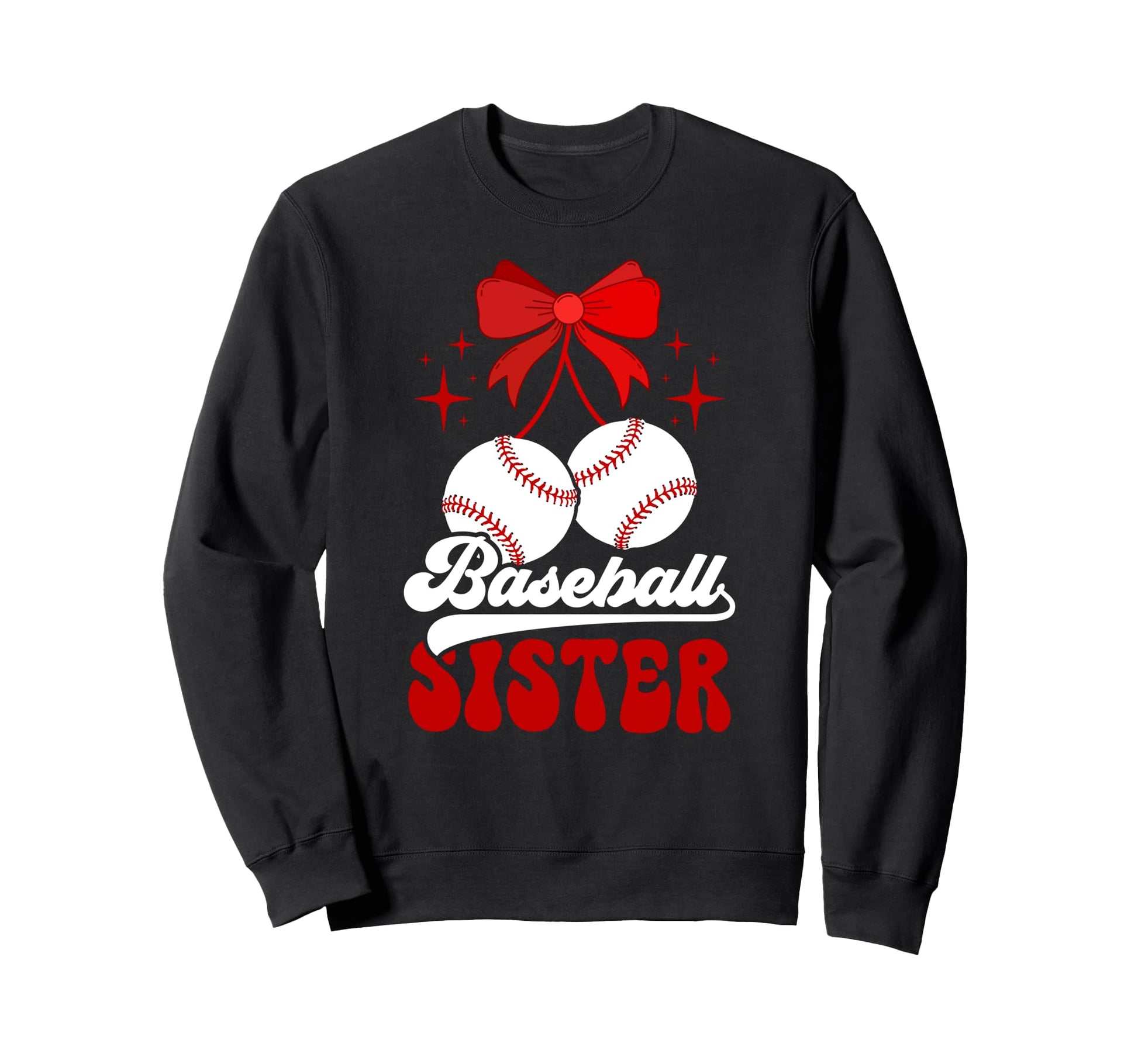 Baseball Sister Coquette Baseball Sweatshirt - Aesthetic Graphic Men Women - T-Shirt, Sweatshirt, Hoodie