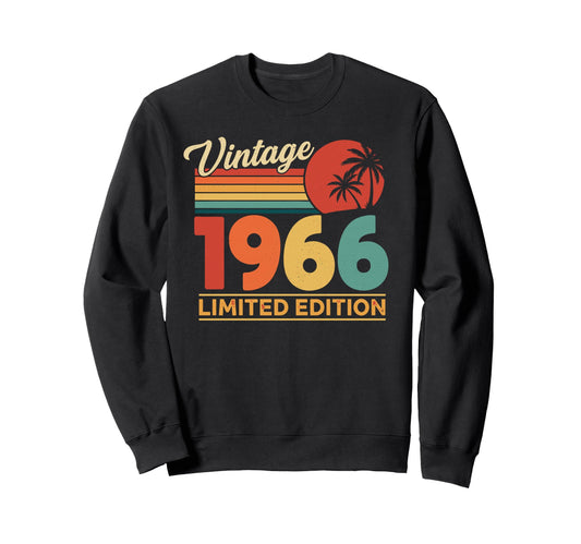 1966 60Th Birthday Rock Band Sweatshirt - Unique Graphic Unisex - T-Shirt, Sweatshirt, Hoodie