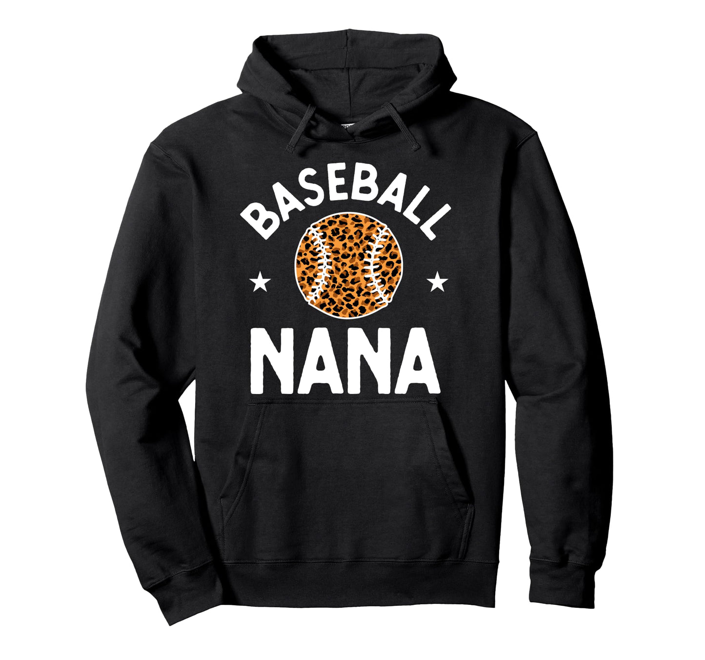 Baseball Nana Grandmother Leopard Hoodie - Aesthetic Graphic Men Women - T-Shirt, Sweatshirt, Hoodie