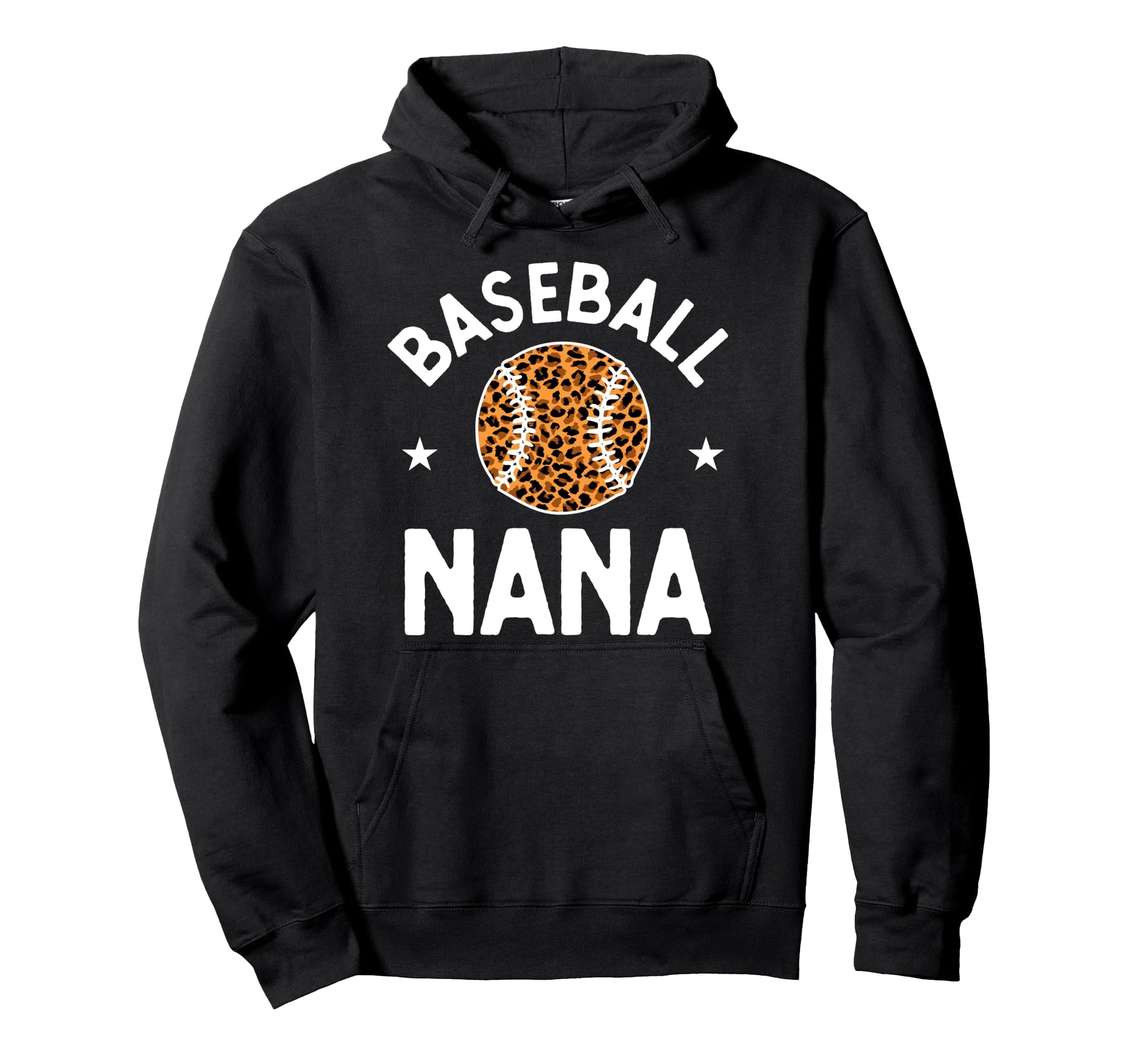 Baseball Nana Grandmother Leopard Hoodie - Aesthetic Graphic Men Women - T-Shirt, Sweatshirt, Hoodie