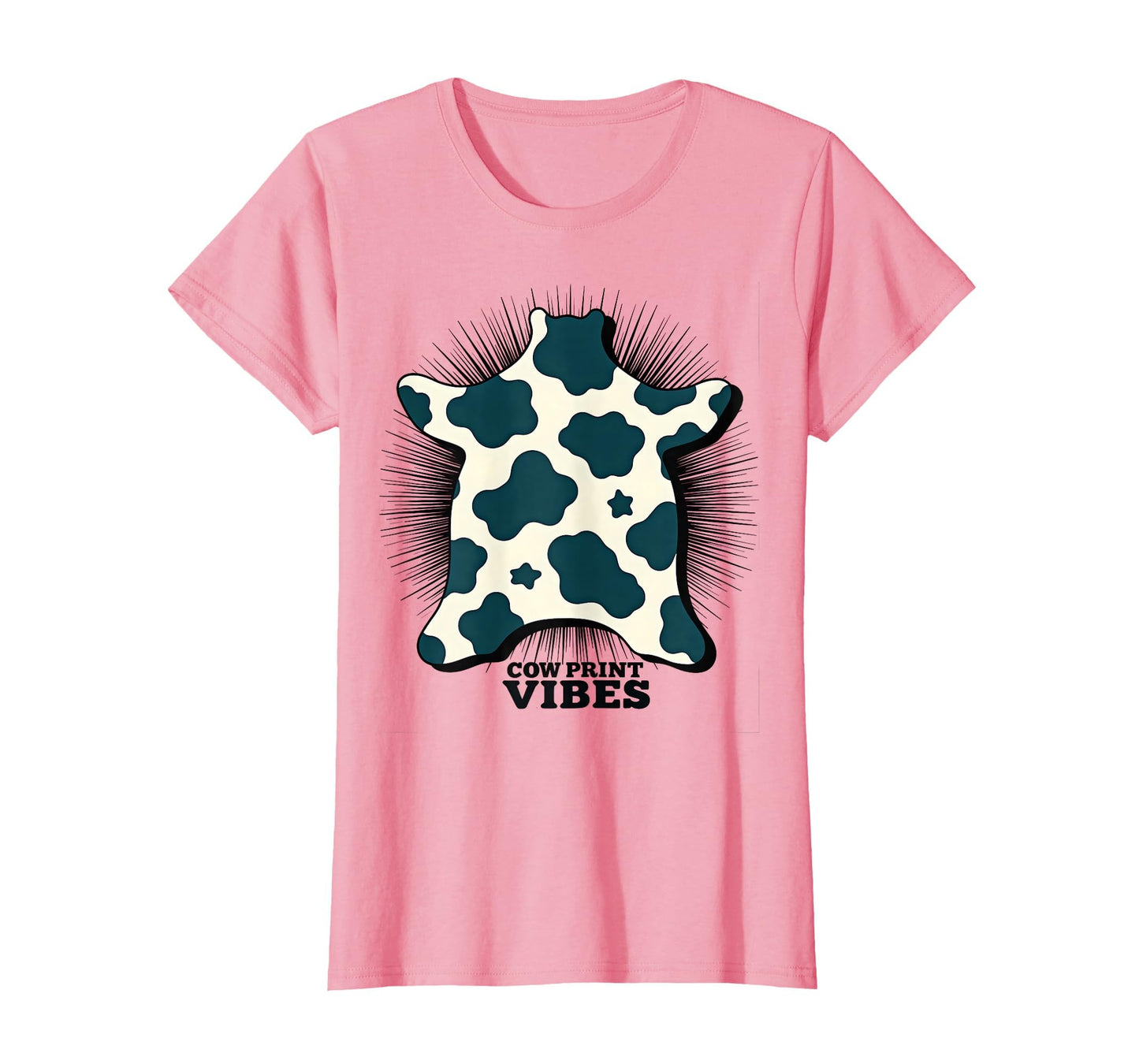 Cow Vibes Womens Bold Animal Pattern T-Shirt - Trendy Graphic for Adults - T-Shirt, Sweatshirt, Hoodie