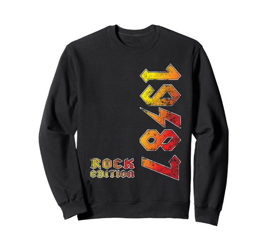 1987 Rock Music Lovers Gift Sweatshirt - Casual Everyday Wear Unisex - T-Shirt, Sweatshirt, Hoodie