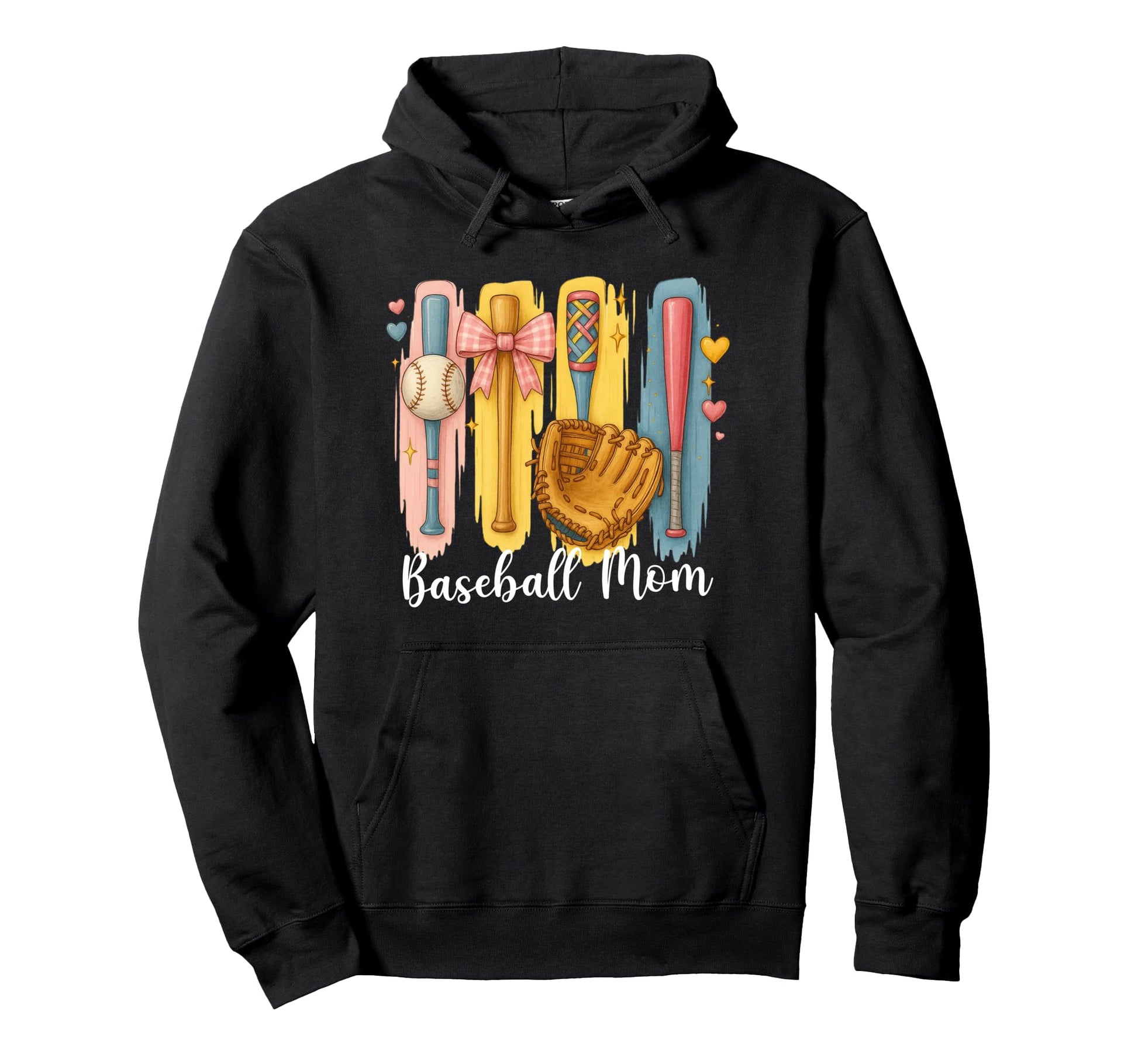 Baseball Mom Baseball Coquette Bat Hoodie - Fun Novelty Design Unisex - T-Shirt, Sweatshirt, Hoodie