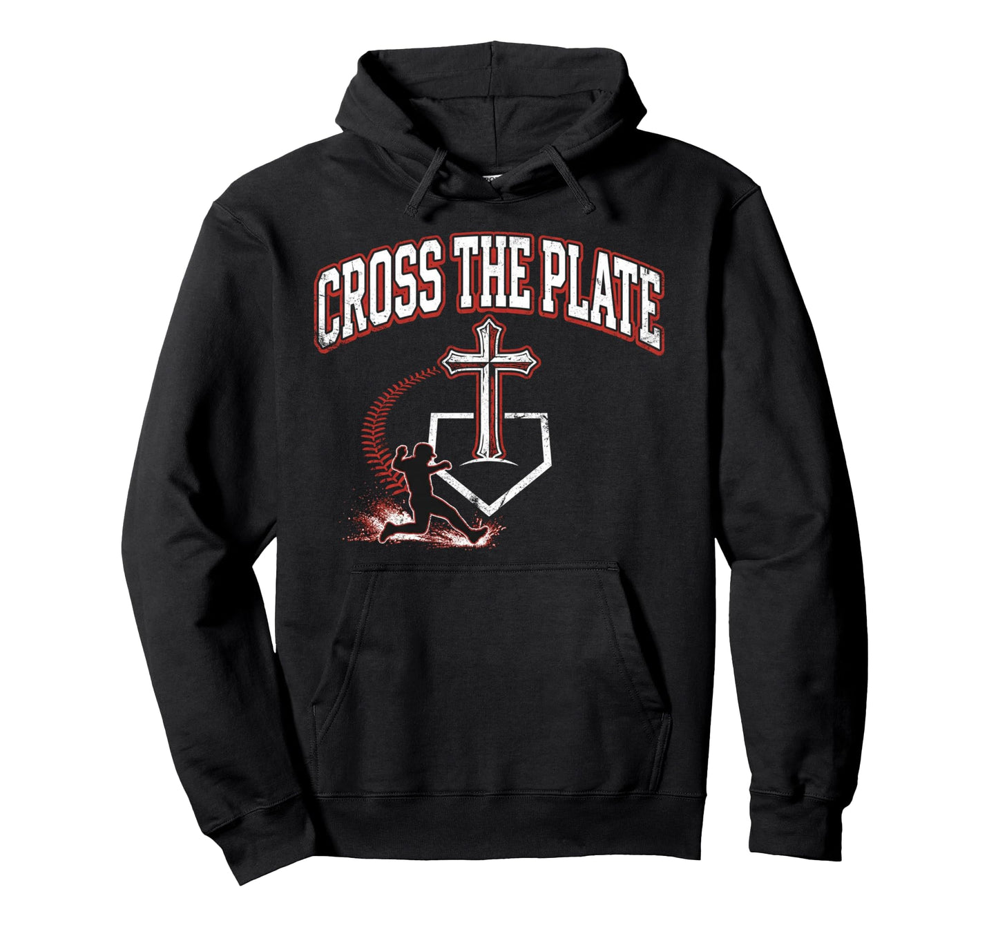 Cross Plate Christian Baseball Faith Hoodie - Trendy Graphic Men Women - T-Shirt, Sweatshirt, Hoodie