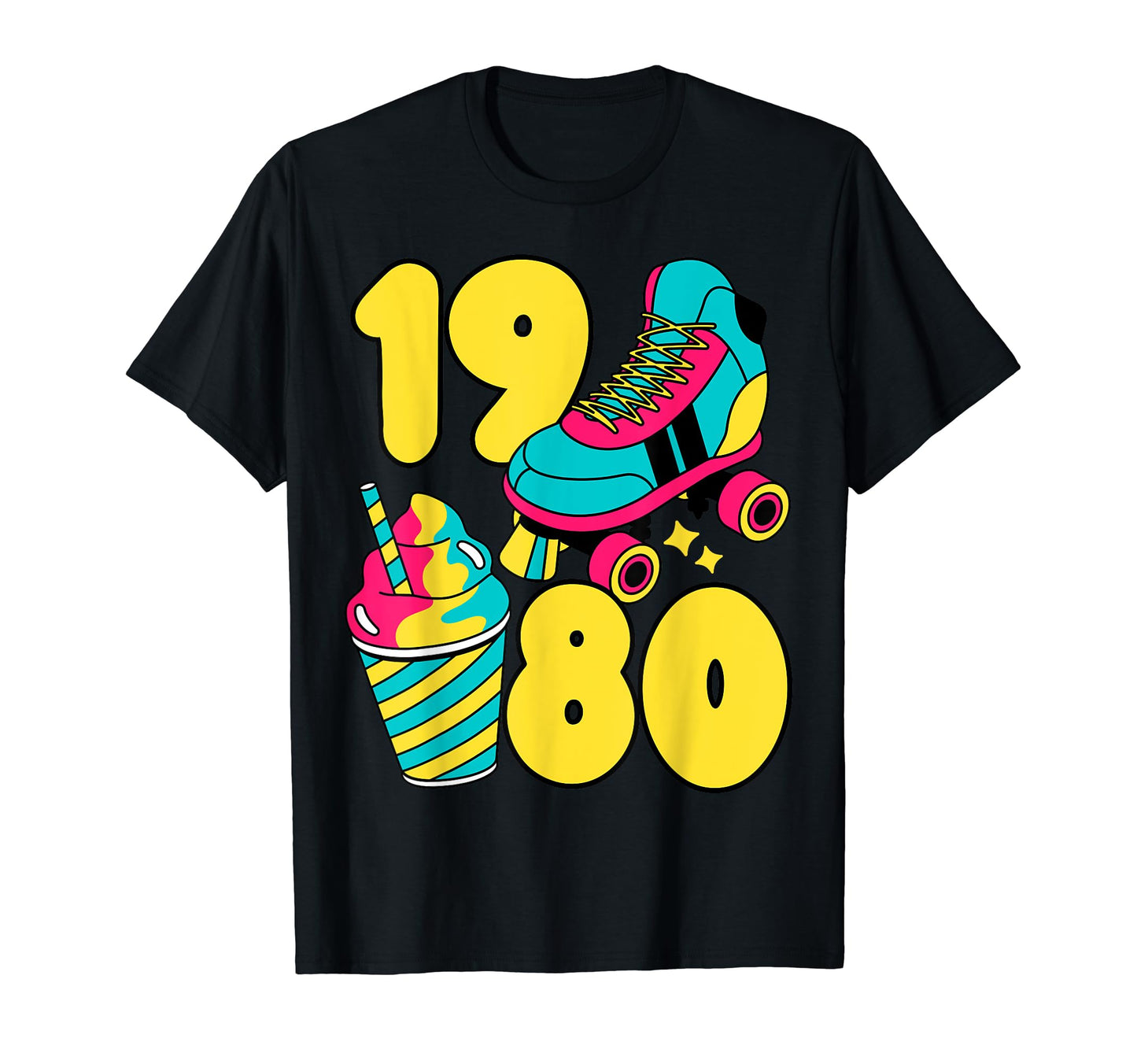 1980 Roller Skates Sweet Treats Summer T-Shirt - Aesthetic Graphic Unisex - T-Shirt, Sweatshirt, Hoodie