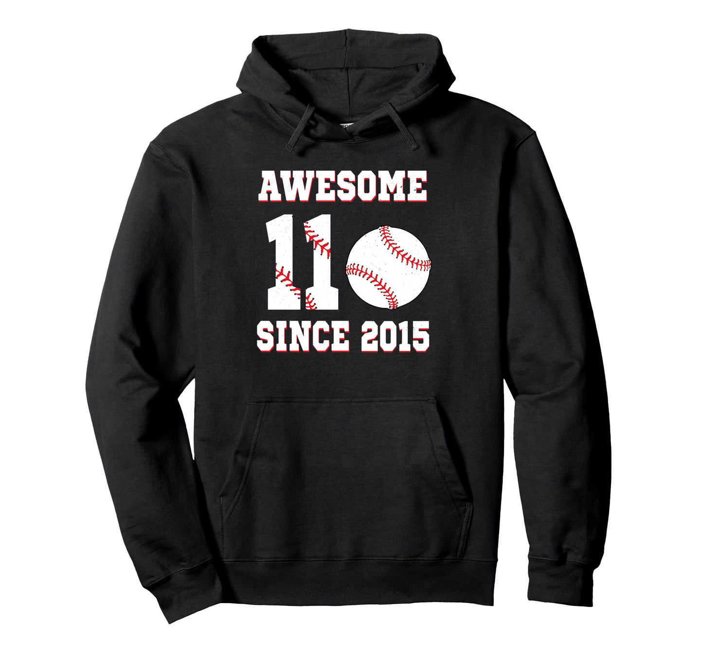 11 Years Old Birthday Baseball Awesome Hoodie - Unique Graphic for Adults - T-Shirt, Sweatshirt, Hoodie