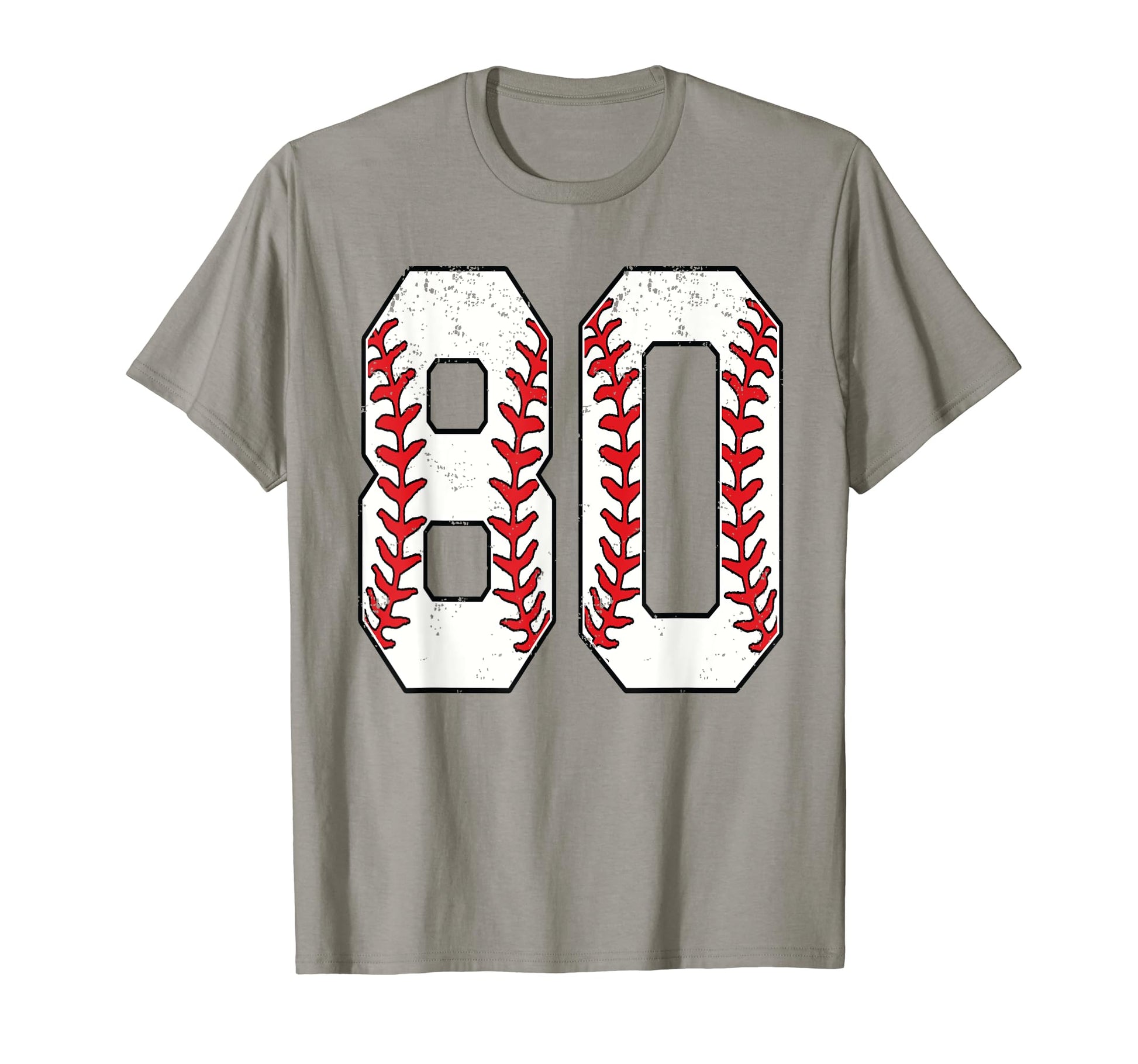 Number 80 Baseball 80 Jersey Number T-Shirt - Streetwear Style Men Women - T-Shirt, Sweatshirt, Hoodie
