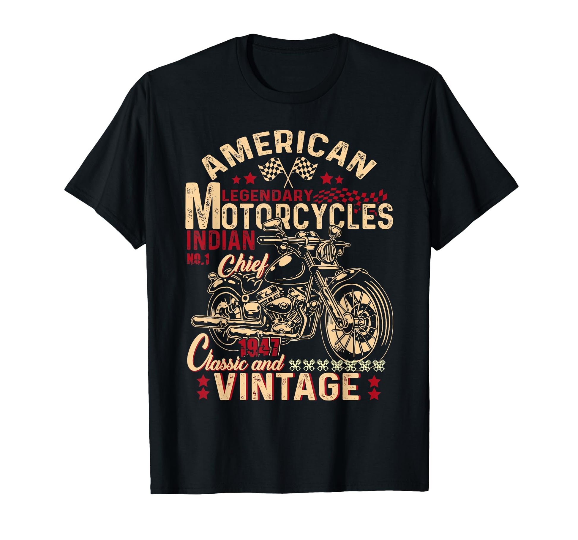 American Motorcycle Indian Old Biker T-Shirt - Graphic Print for Adults - T-Shirt, Sweatshirt, Hoodie