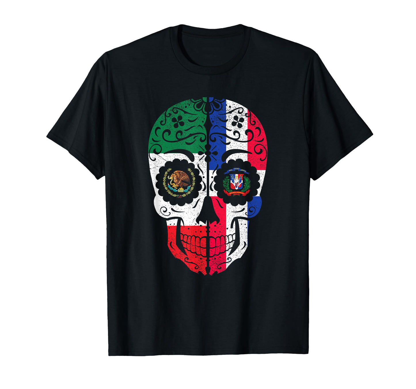 Mexican Dominican Flag Mexico T-Shirt - Novelty Apparel for Adults - T-Shirt, Sweatshirt, Hoodie