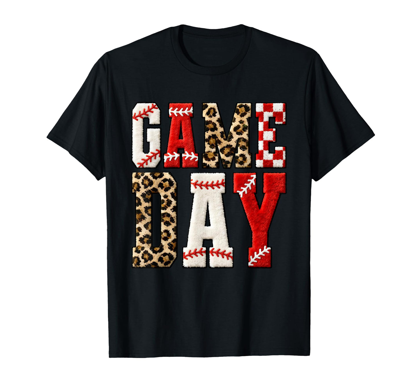 Game Day Baseball Mom Leopard T-Shirt - Casual Everyday Wear for Adults - T-Shirt, Sweatshirt, Hoodie