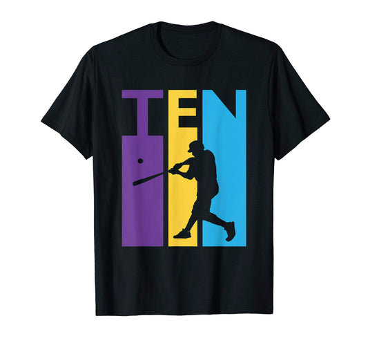 10Th Birthday Gift Ten Colorful T-Shirt - Unique Graphic Men Women - T-Shirt, Sweatshirt, Hoodie
