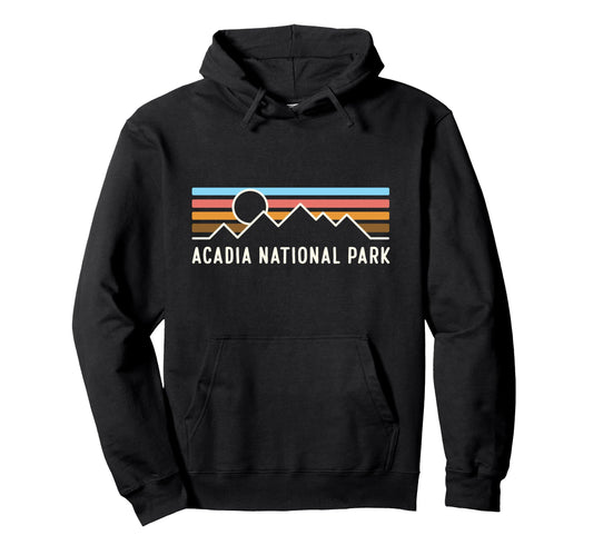 Acadia National Park Mountain Lines Hoodie - Streetwear Style Men Women - T-Shirt, Sweatshirt, Hoodie