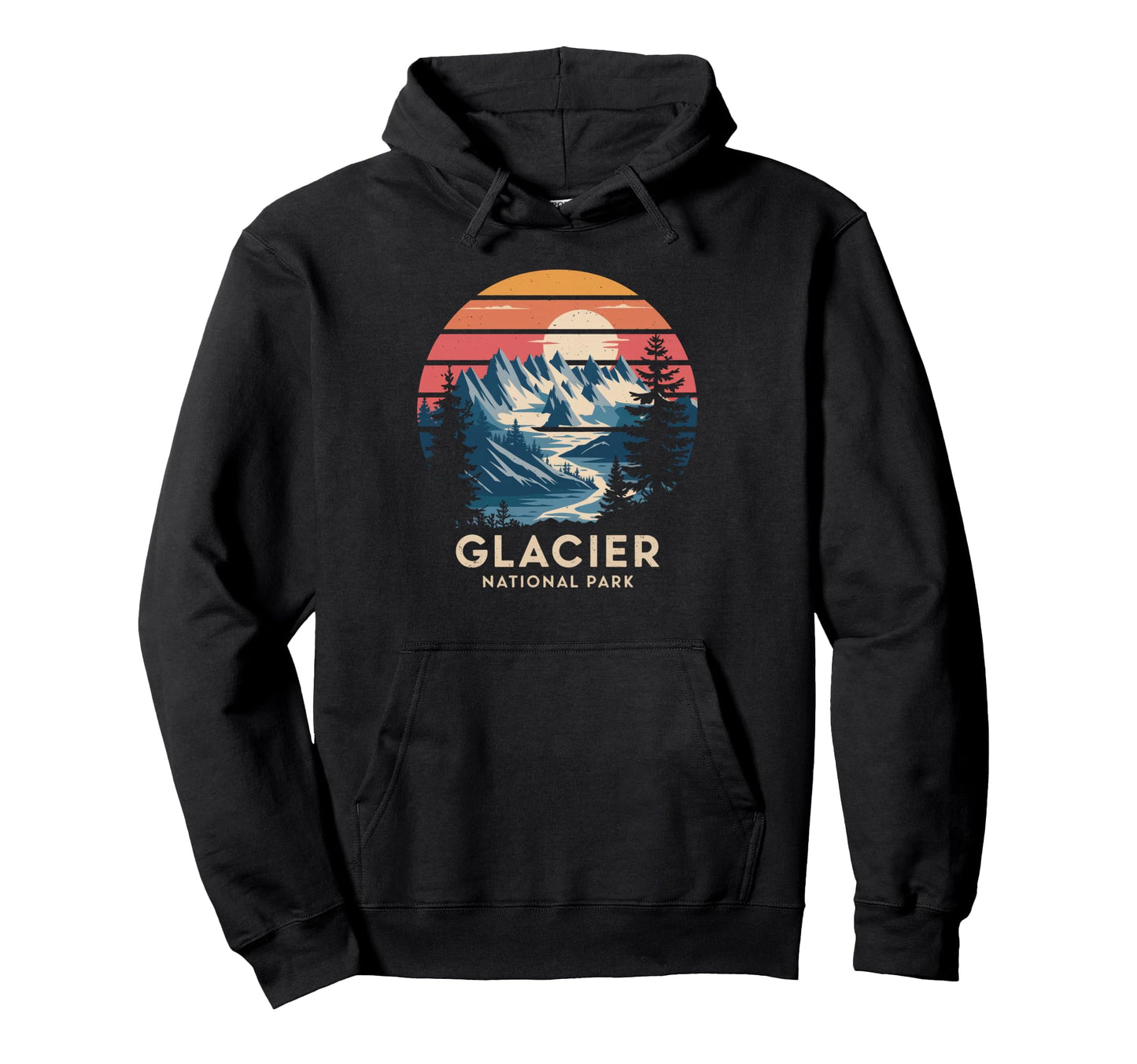 Glacier National Park Scenic Montana Us Hoodie - Graphic Print Unisex - T-Shirt, Sweatshirt, Hoodie