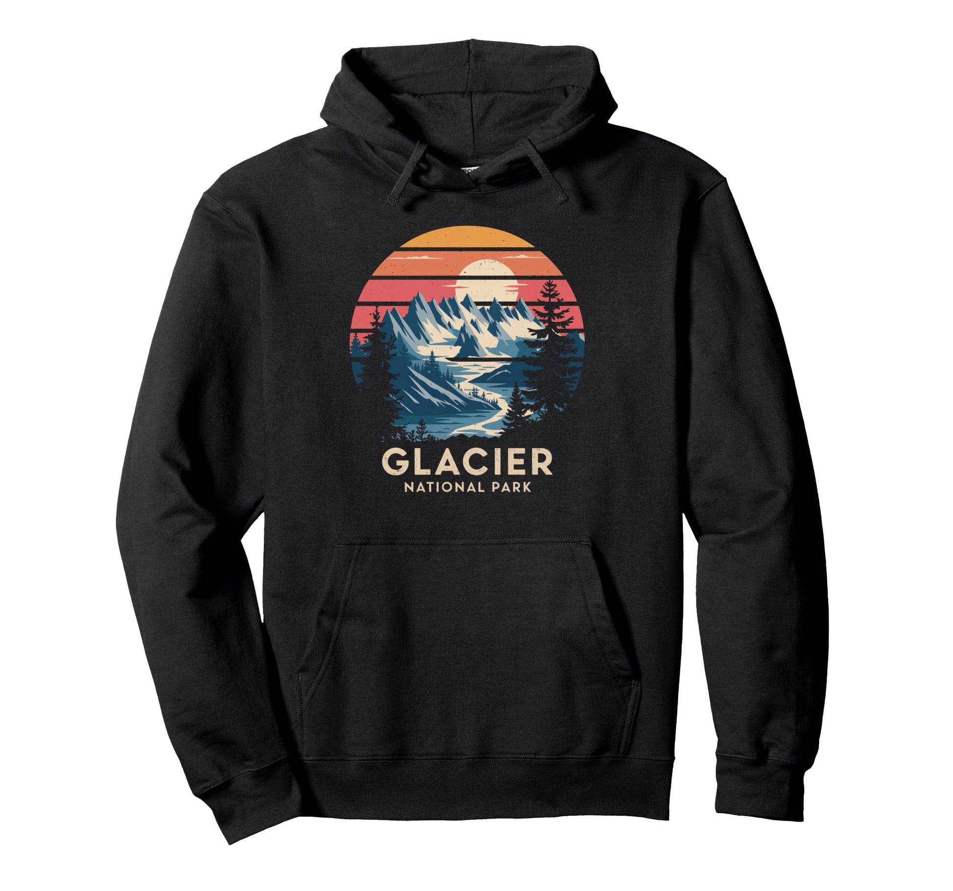 Glacier National Park Scenic Montana Us Hoodie - Graphic Print Unisex - T-Shirt, Sweatshirt, Hoodie