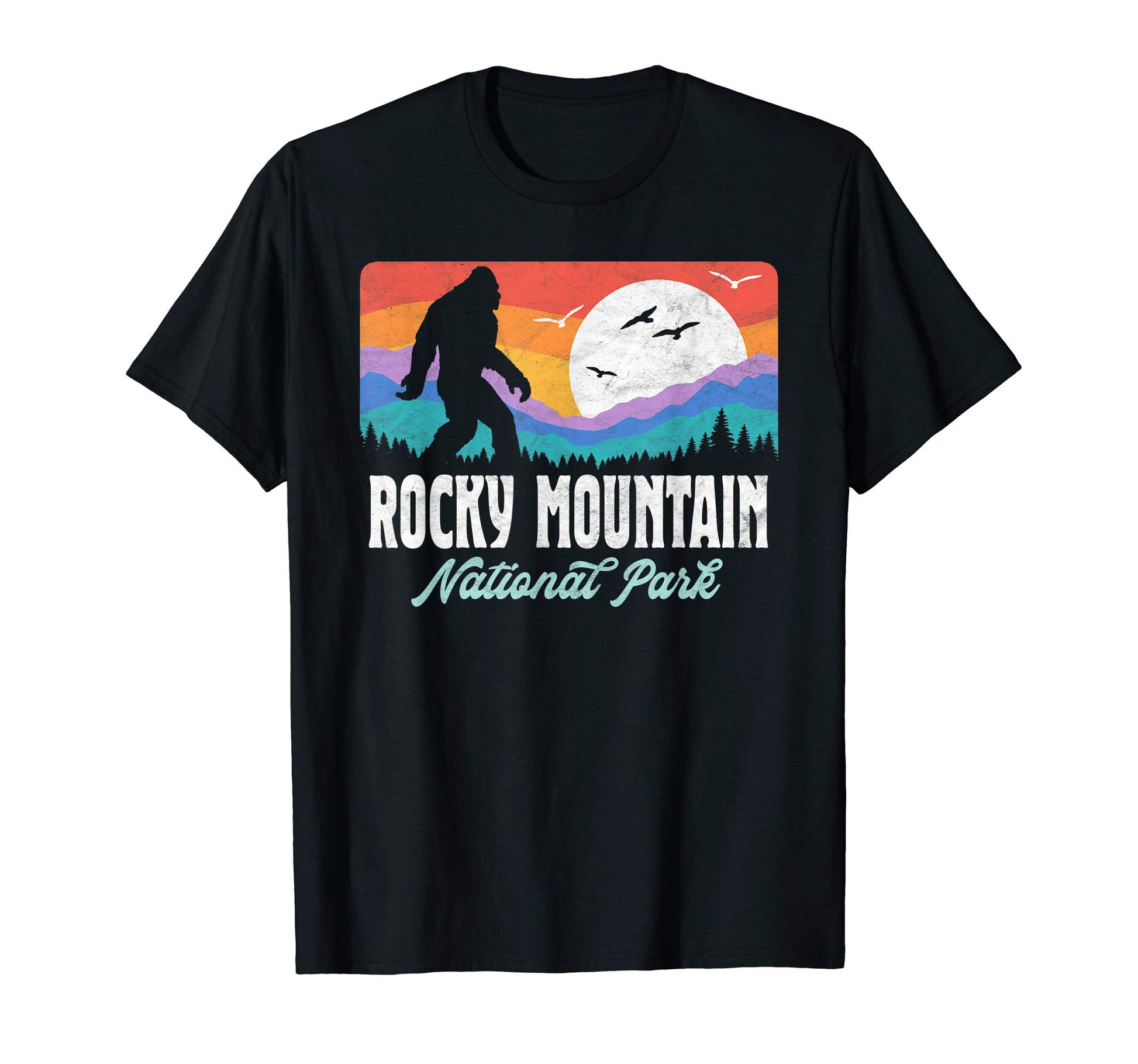 Rocky Mountain National Park Bigfoot T-Shirt - Unique Graphic Men Women - T-Shirt, Sweatshirt, Hoodie