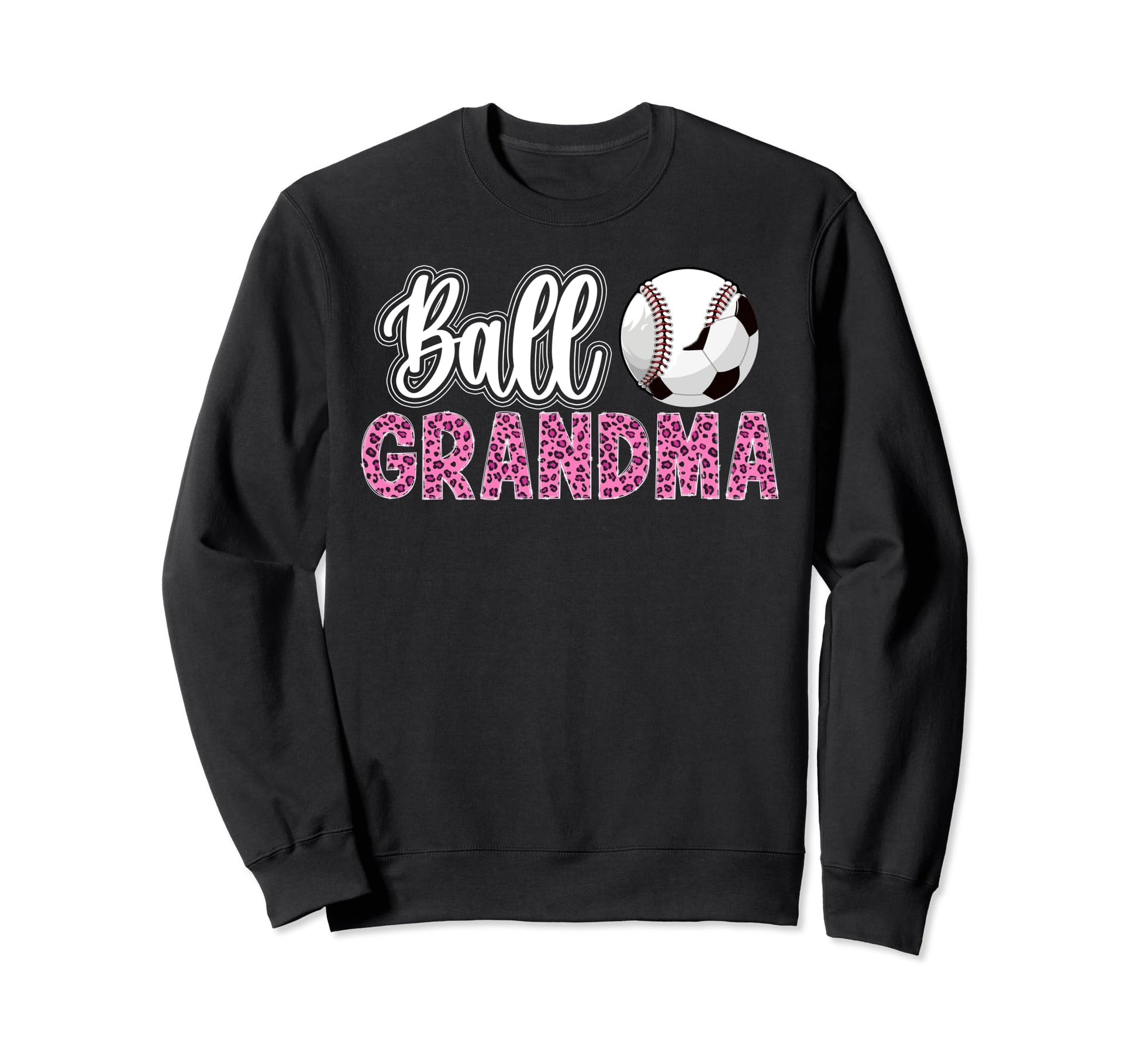Ball Grandma Leopard Soccer Sweatshirt - Unique Graphic for Adults - T-Shirt, Sweatshirt, Hoodie