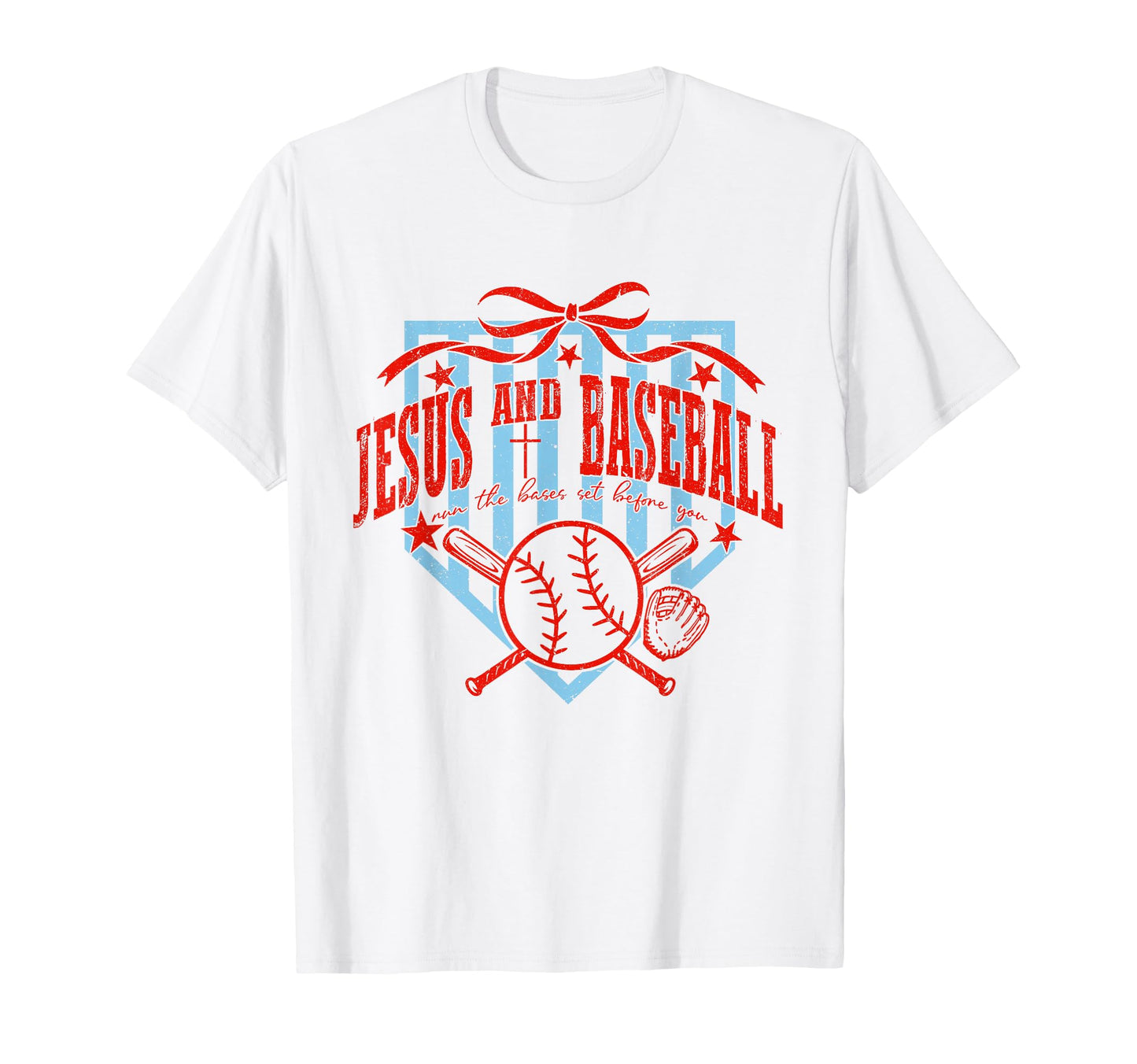 Jesus And Baseball Coquette Christian T-Shirt - Graphic Print for Adults - T-Shirt, Sweatshirt, Hoodie